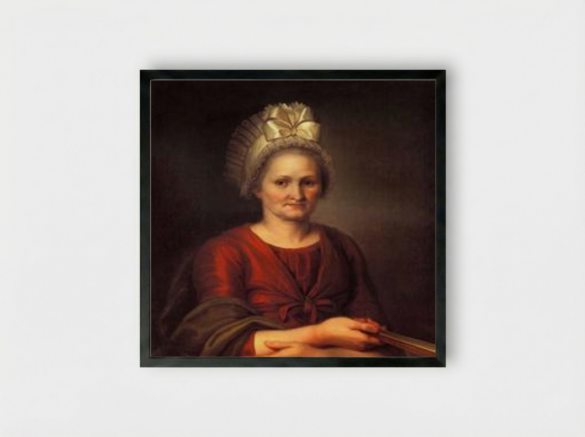 Portrait of A.L. Venetsianova - Alexey Venetsianov - Framed Print Black