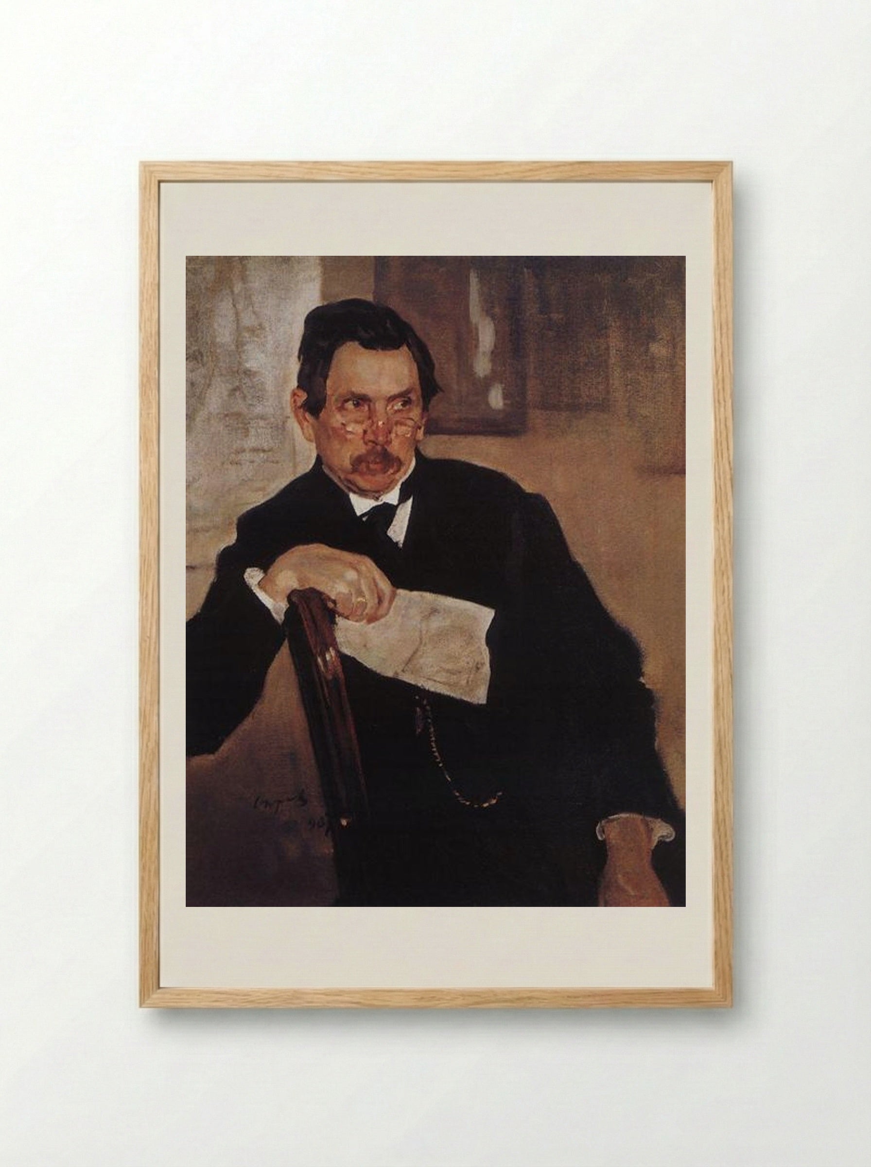 Portrait of A. Kasyanov - Valentin Serov - Framed Print Wood