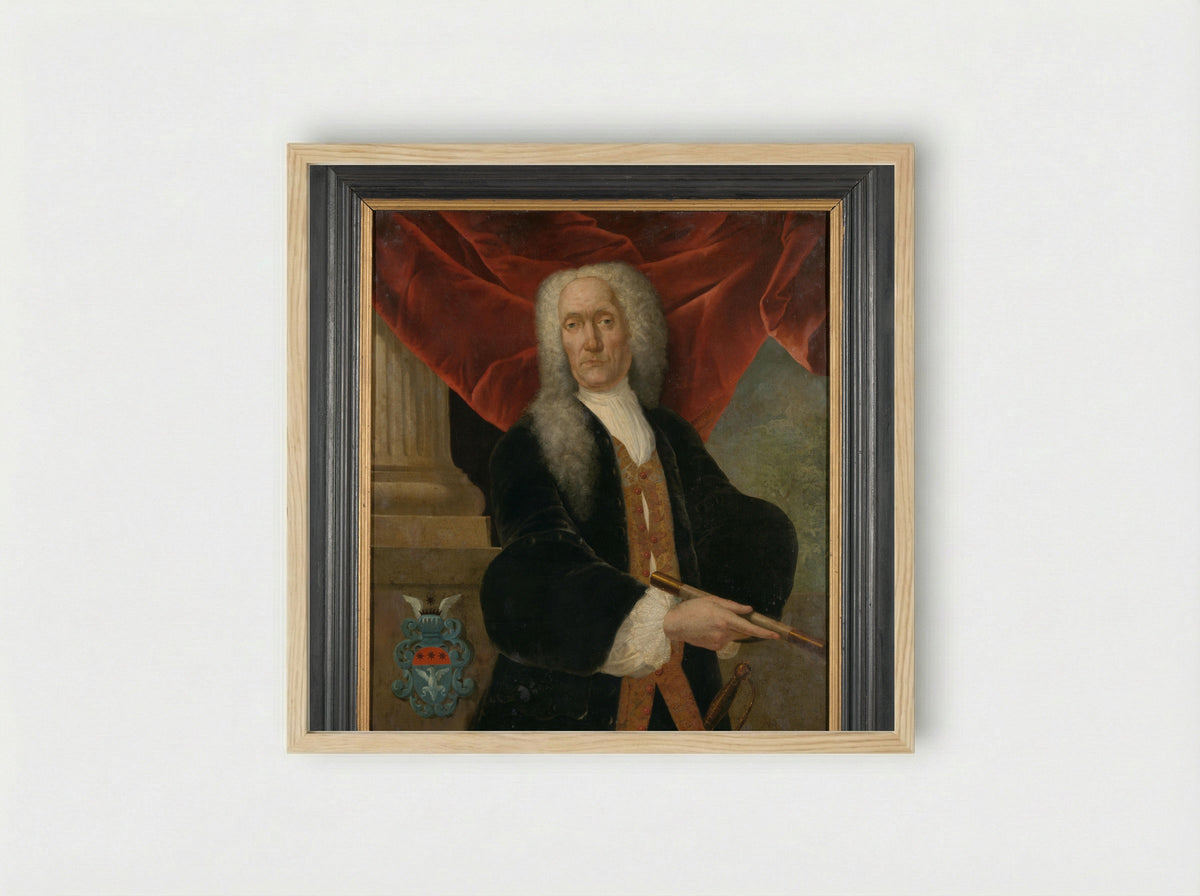 Portrait of Abraham Patras - Theodorus Justinus Rheen - Framed Print Wood
