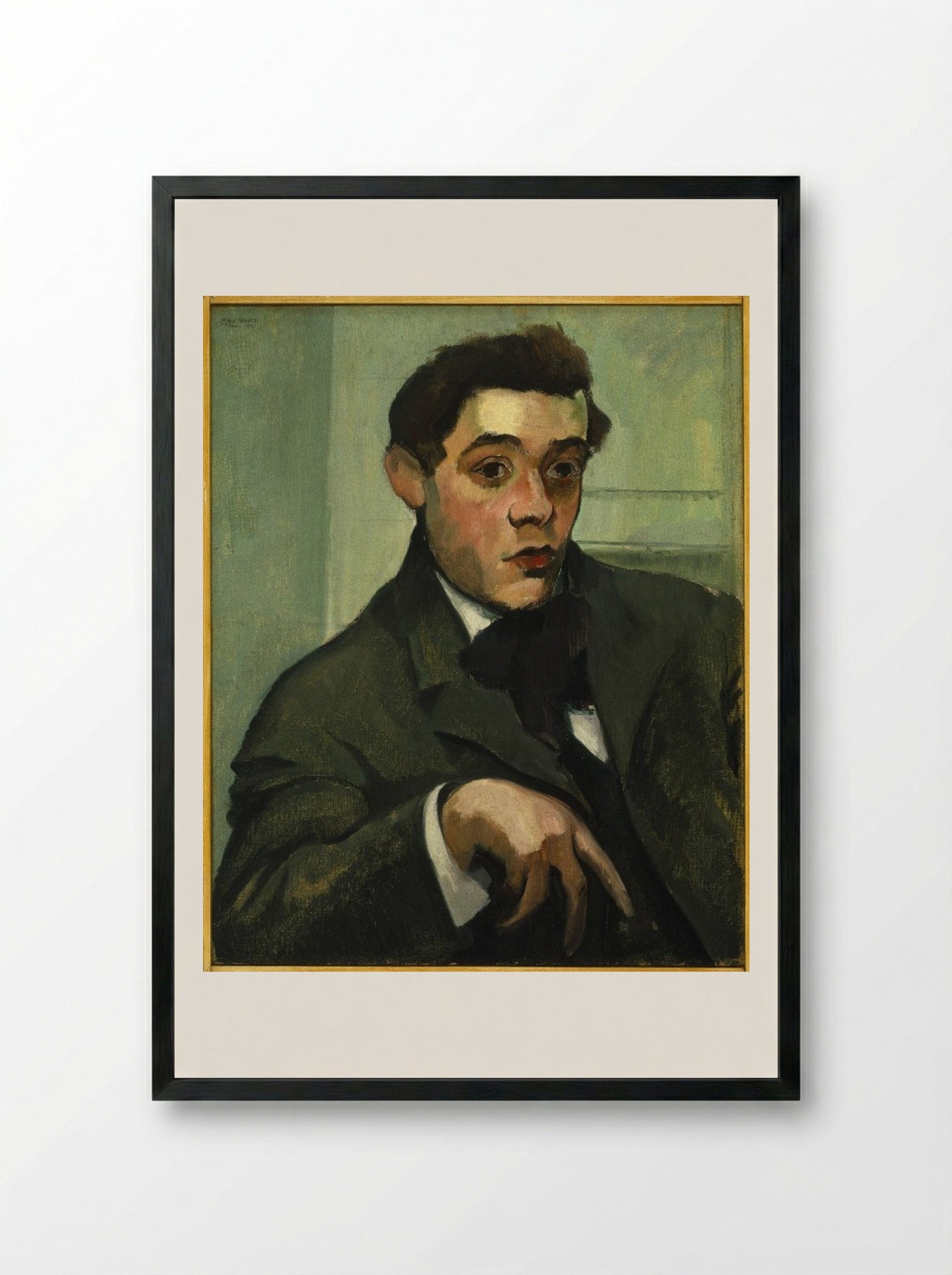Portrait of Abraham Walkowitz - Max Weber - Framed Print Black