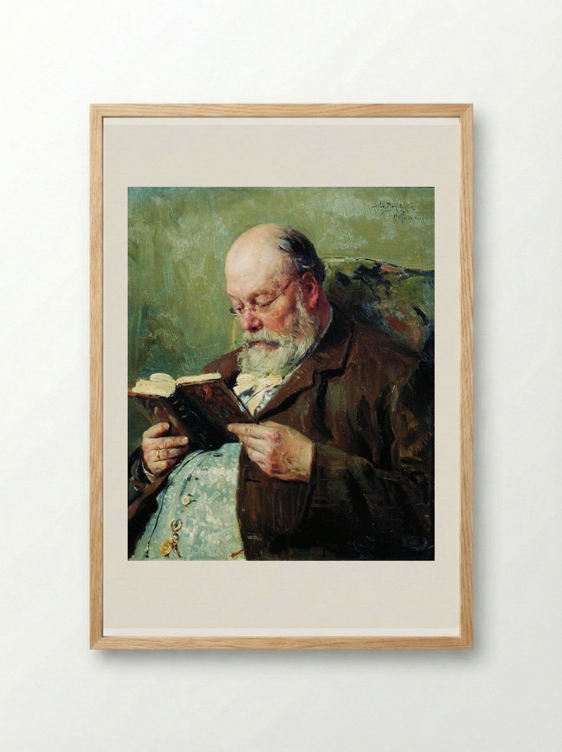 Portrait of Academician Ivan Yanzhul - Vladimir Makovsky - Framed Print Wood