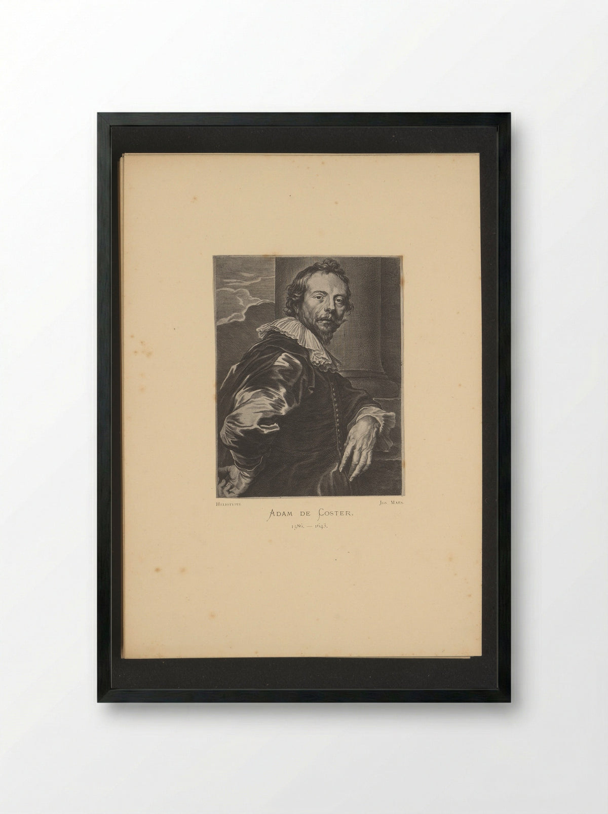 Portrait of Adam de Coster - Adam de Coster - Framed Print Black