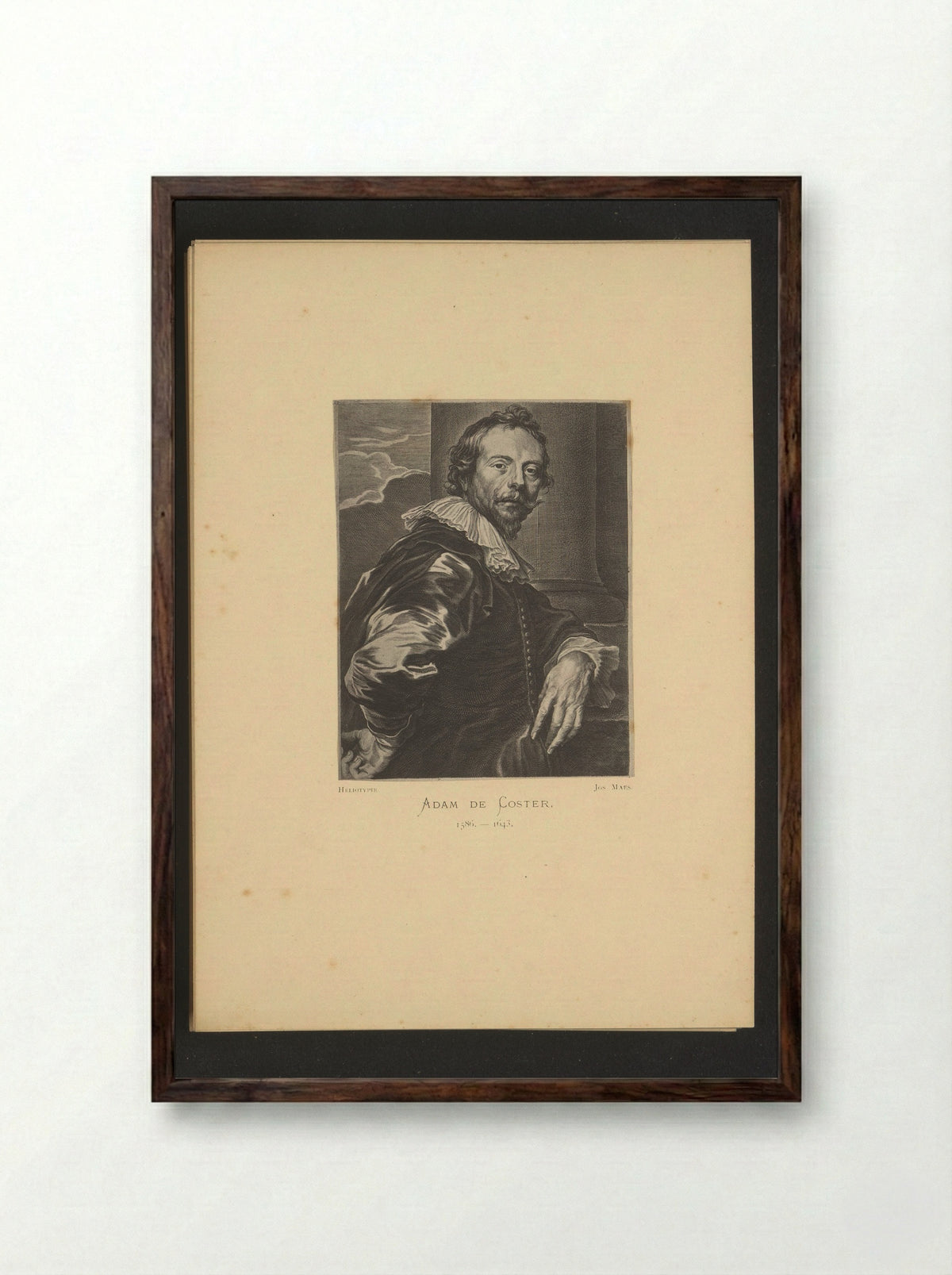 Portrait of Adam de Coster - Adam de Coster - Framed Print Dark Wood
