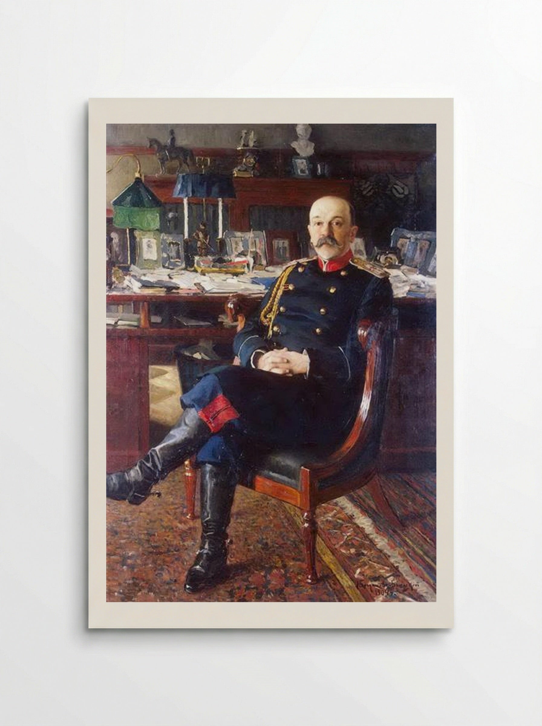Portrait of Adjutant General P.P. Gesse - Nikolay Bogdanov-Belsky - Poster
