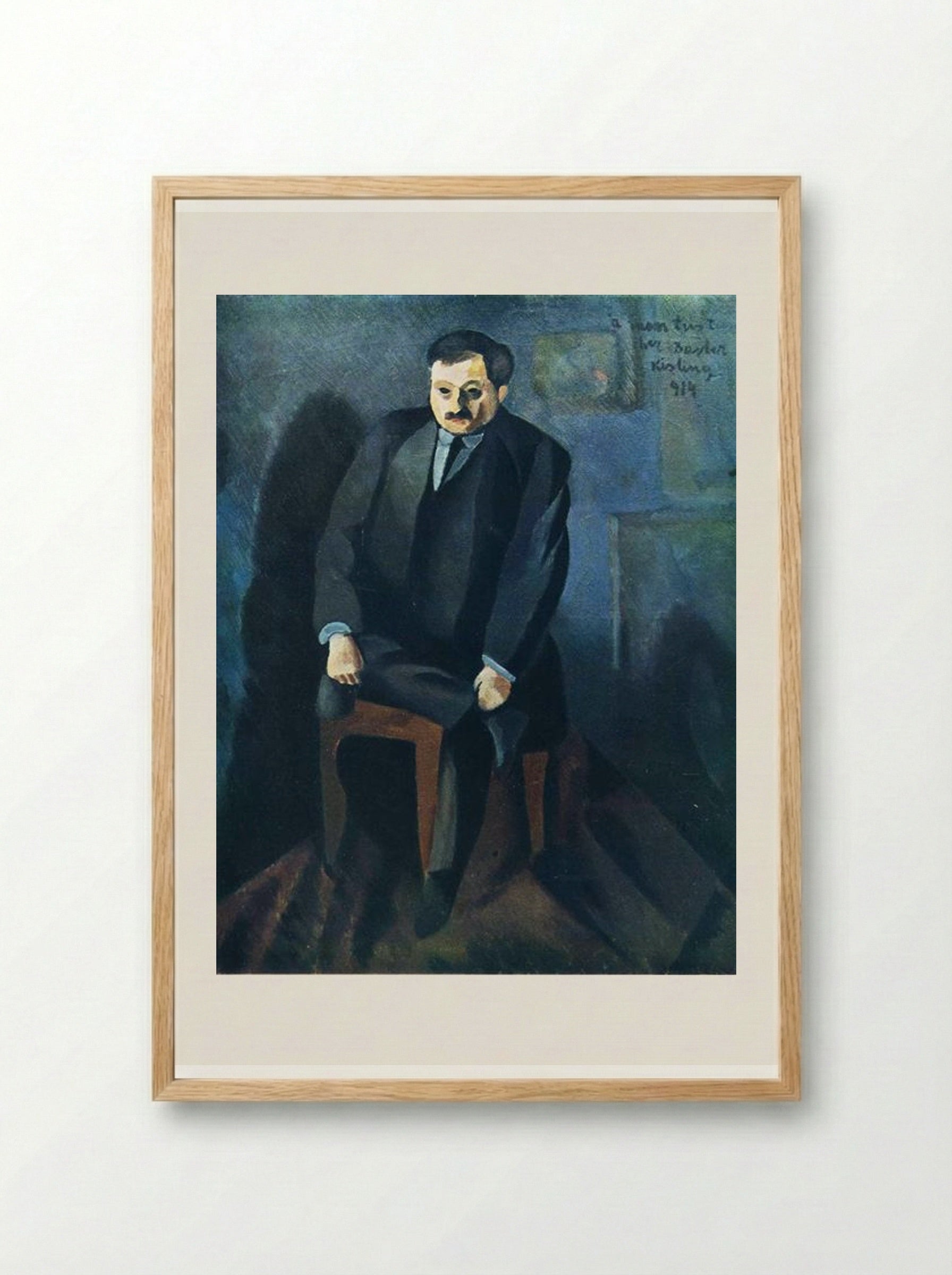 Portrait of Adolphe Basler - Moïse Kisling - Framed Print Wood