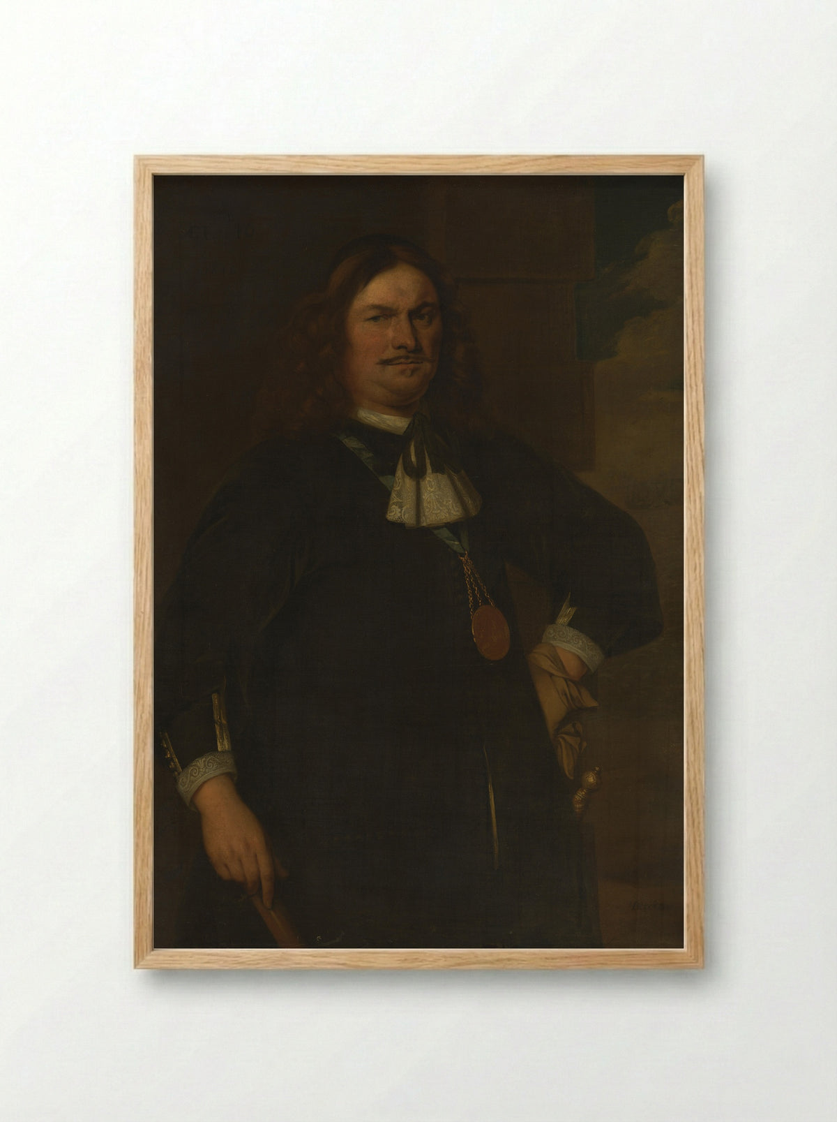 Portrait of Adriaen Banckert - Hendrick Berckman - Framed Print Wood