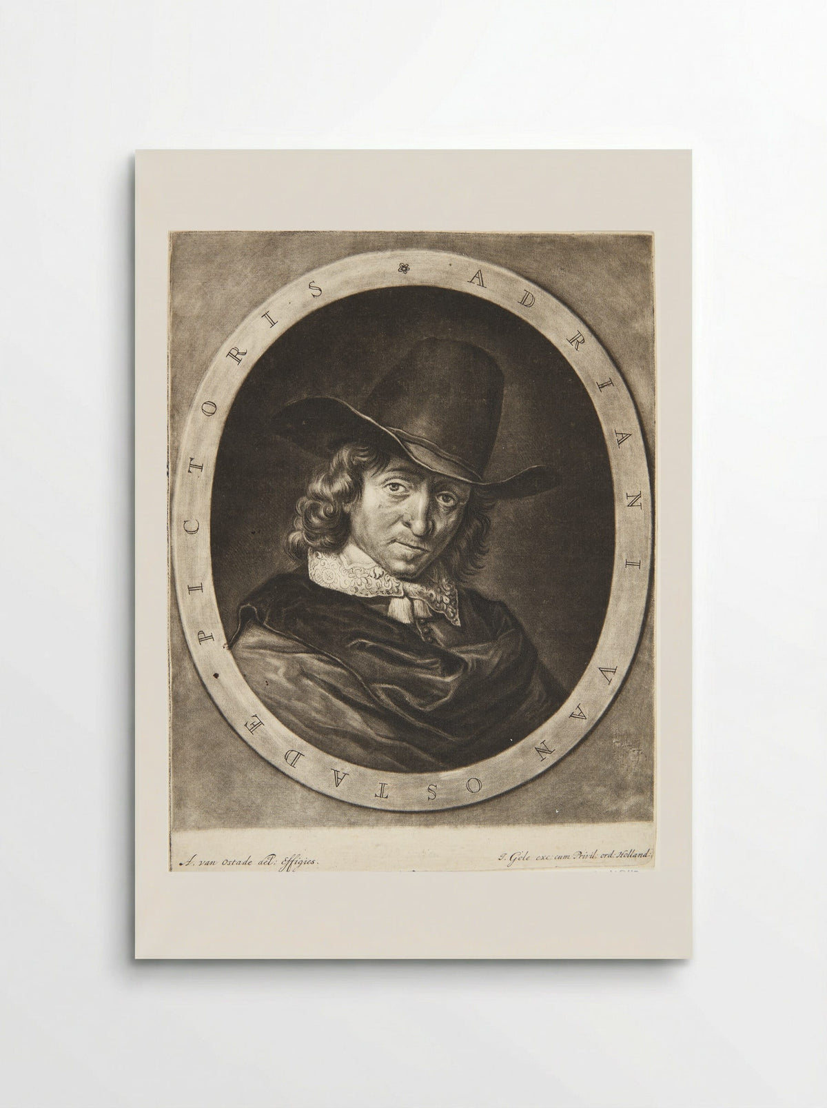 Portrait of Adriaen van Ostade - Jacobus Gole - Poster