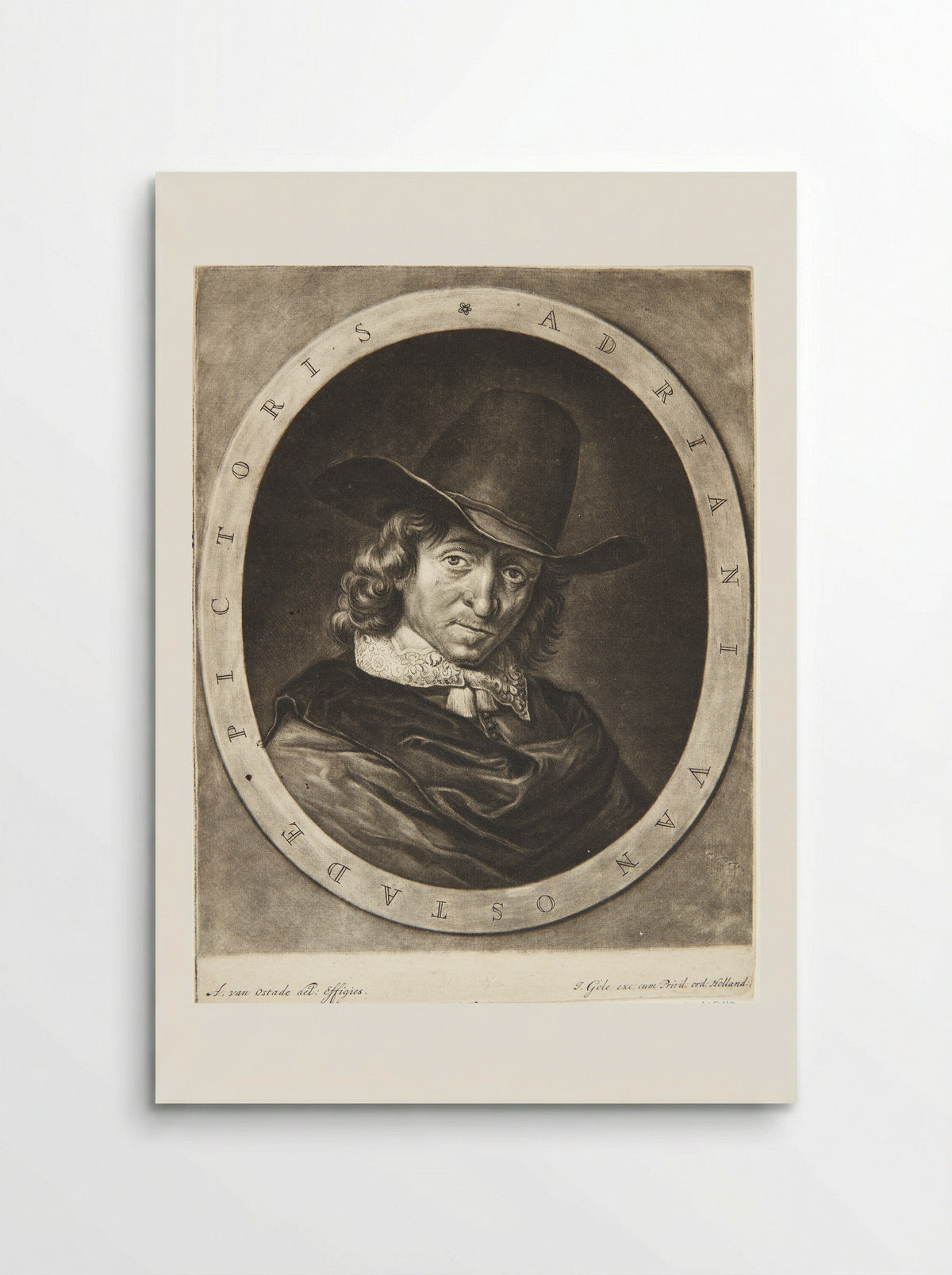 Portrait of Adriaen van Ostade - Jacobus Gole - Poster