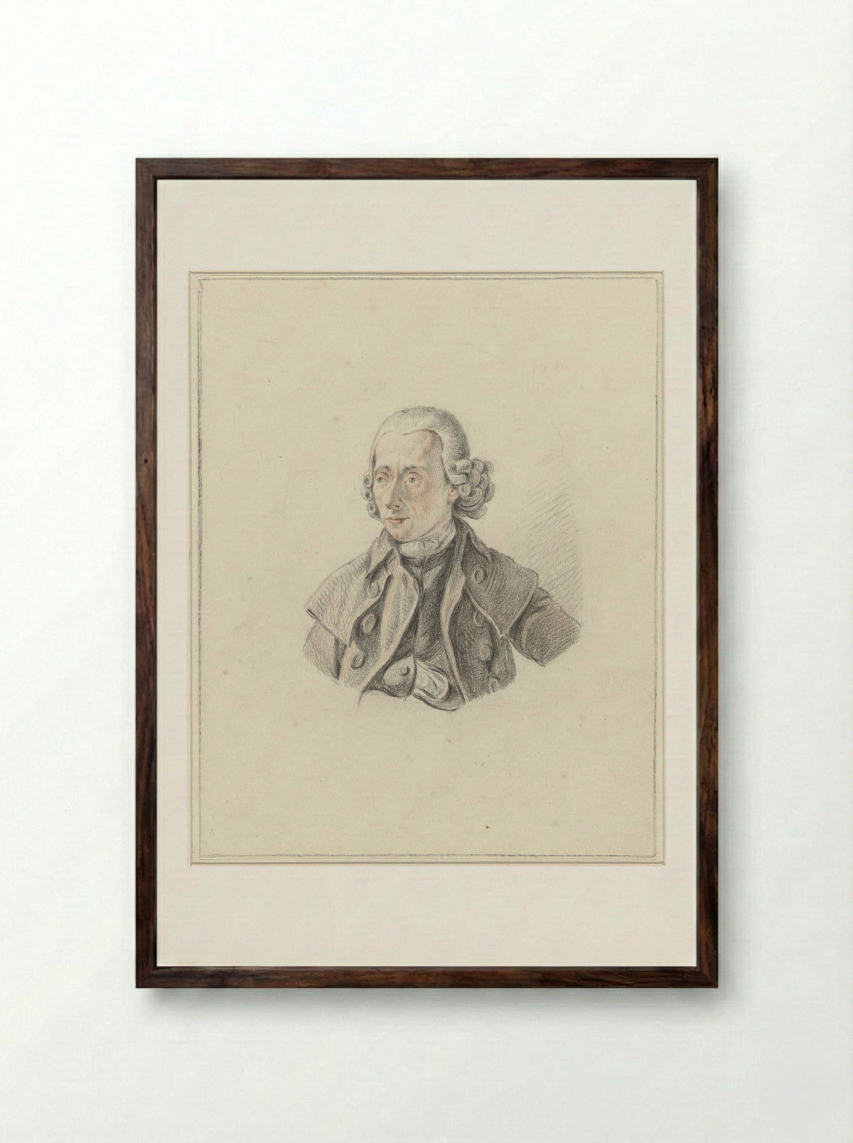 Portrait of Aernout van Beeftingh - Nicolaes Muys - Framed Print Dark Wood