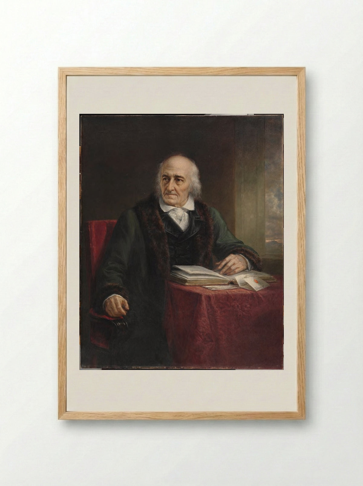Portrait of Albert Gallatin - Daniel Huntington - Framed Print Wood