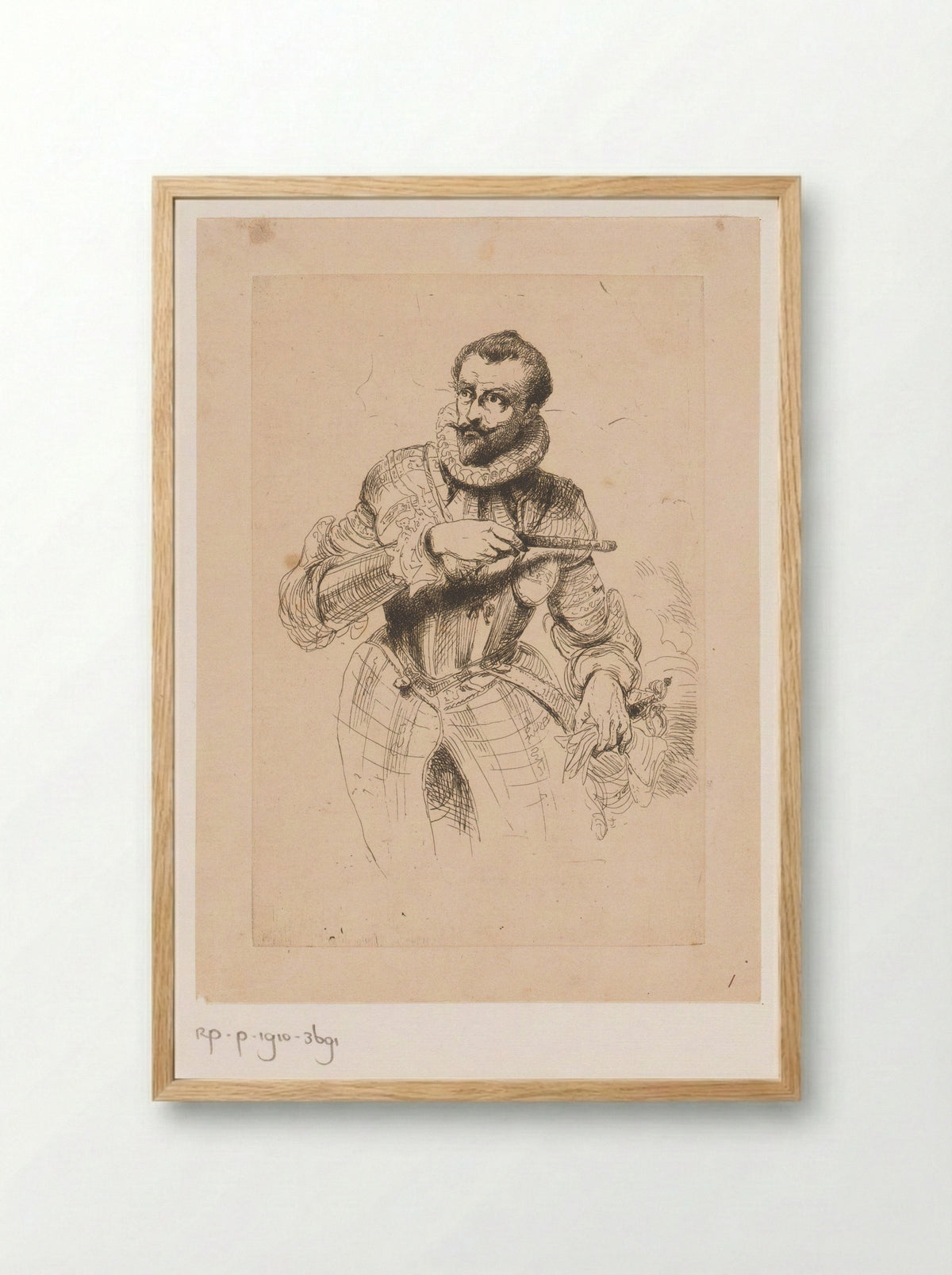 Portrait of Alexander Farnese - Edouard Hamman - Framed Print Wood
