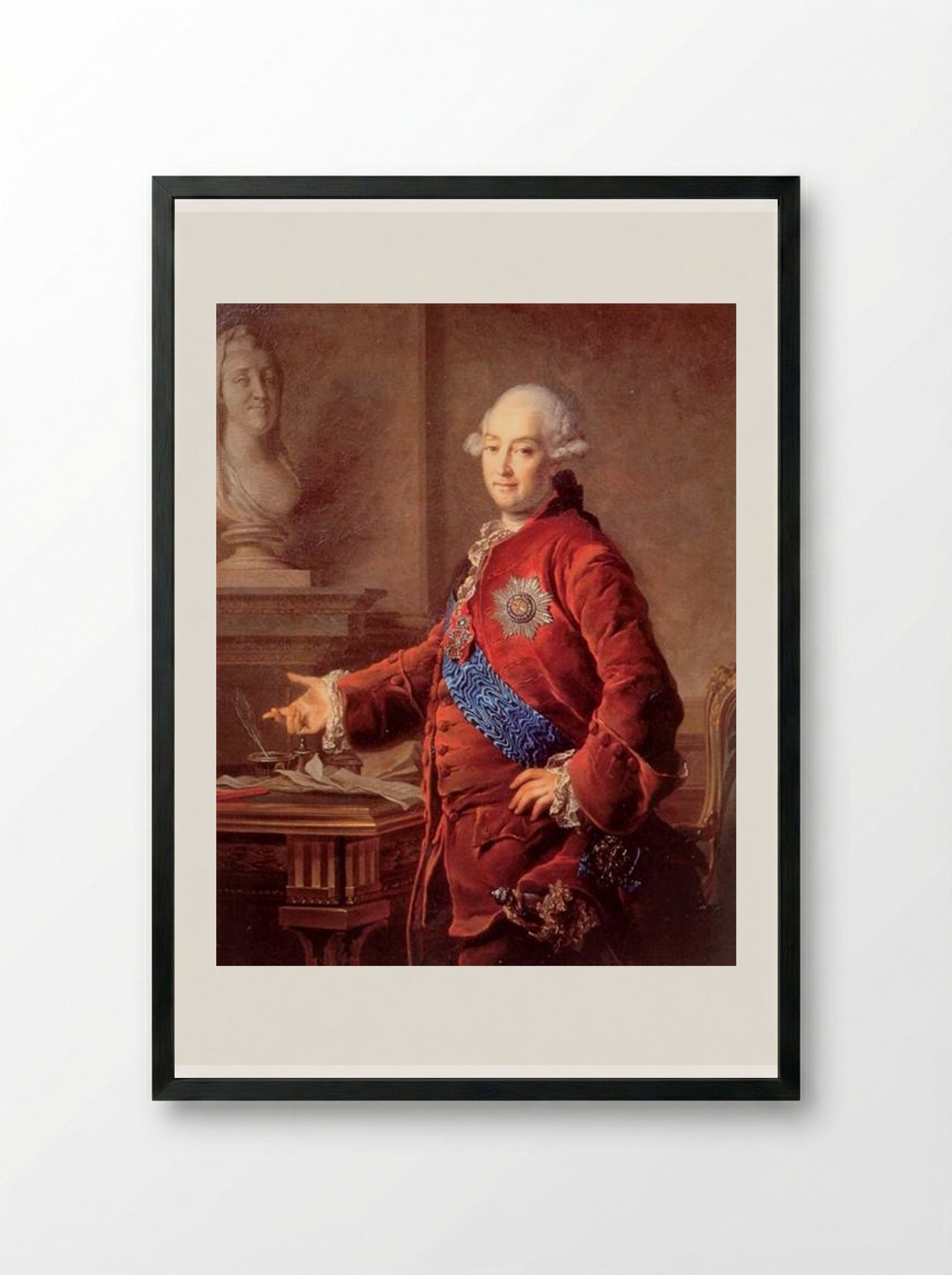 Portrait of Alexander Golytsyn - Dmitry Levitzky - Framed Print Black