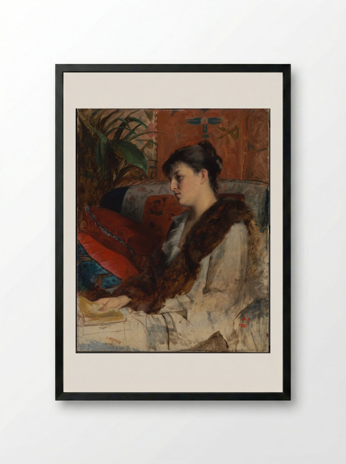 Portrait of Alexandrine Patchenko - Marie Bashkirtseff - Framed Print Black