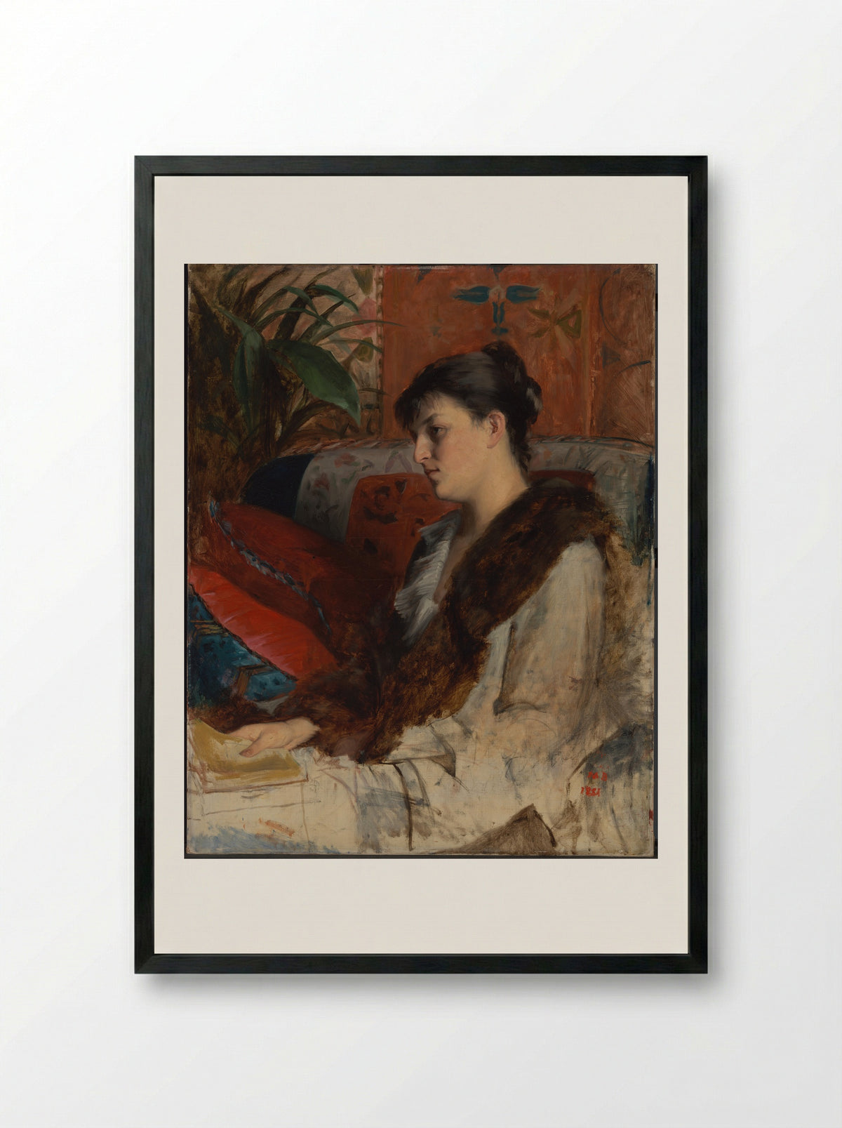 Portrait of Alexandrine Patchenko - Marie Bashkirtseff - Framed Print Black