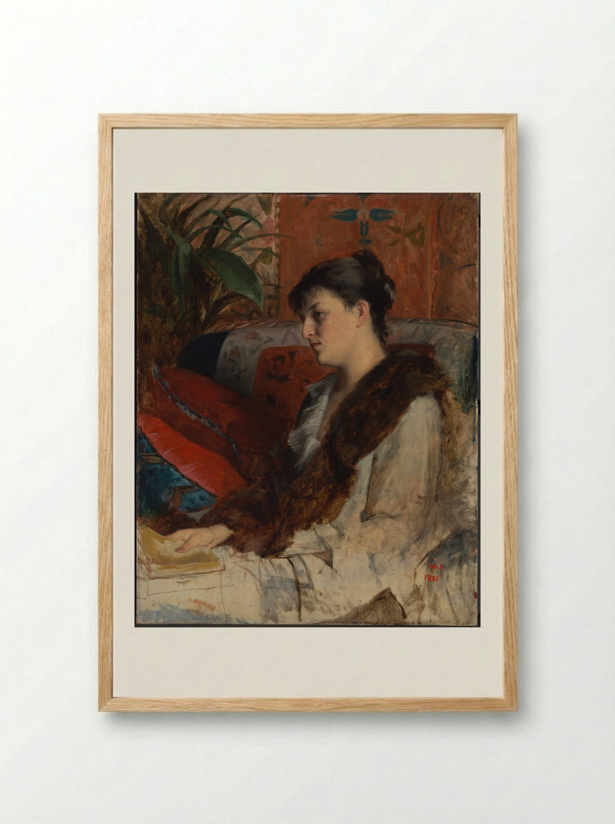Portrait of Alexandrine Patchenko - Marie Bashkirtseff - Framed Print Wood