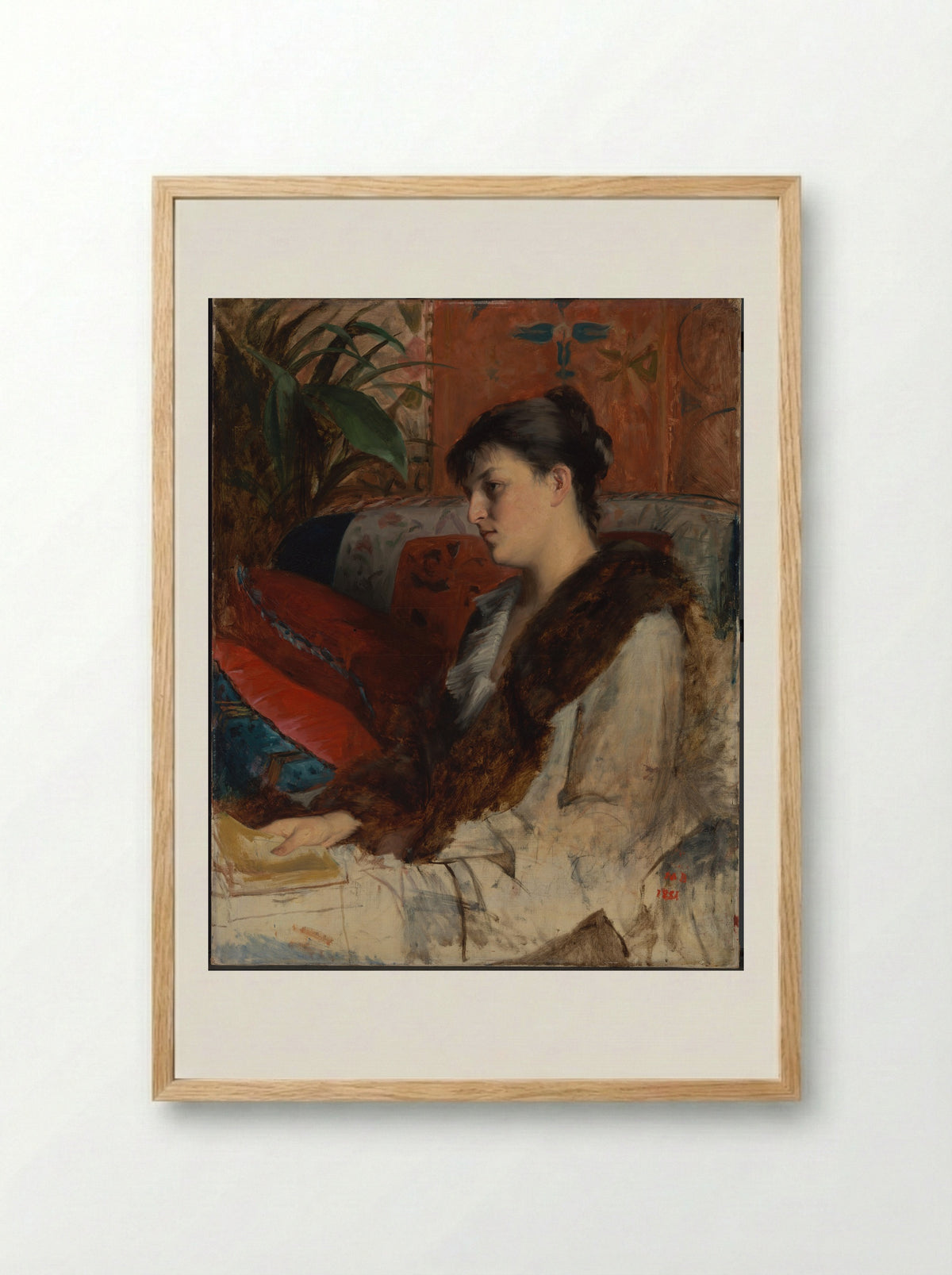 Portrait of Alexandrine Patchenko - Marie Bashkirtseff - Framed Print Wood