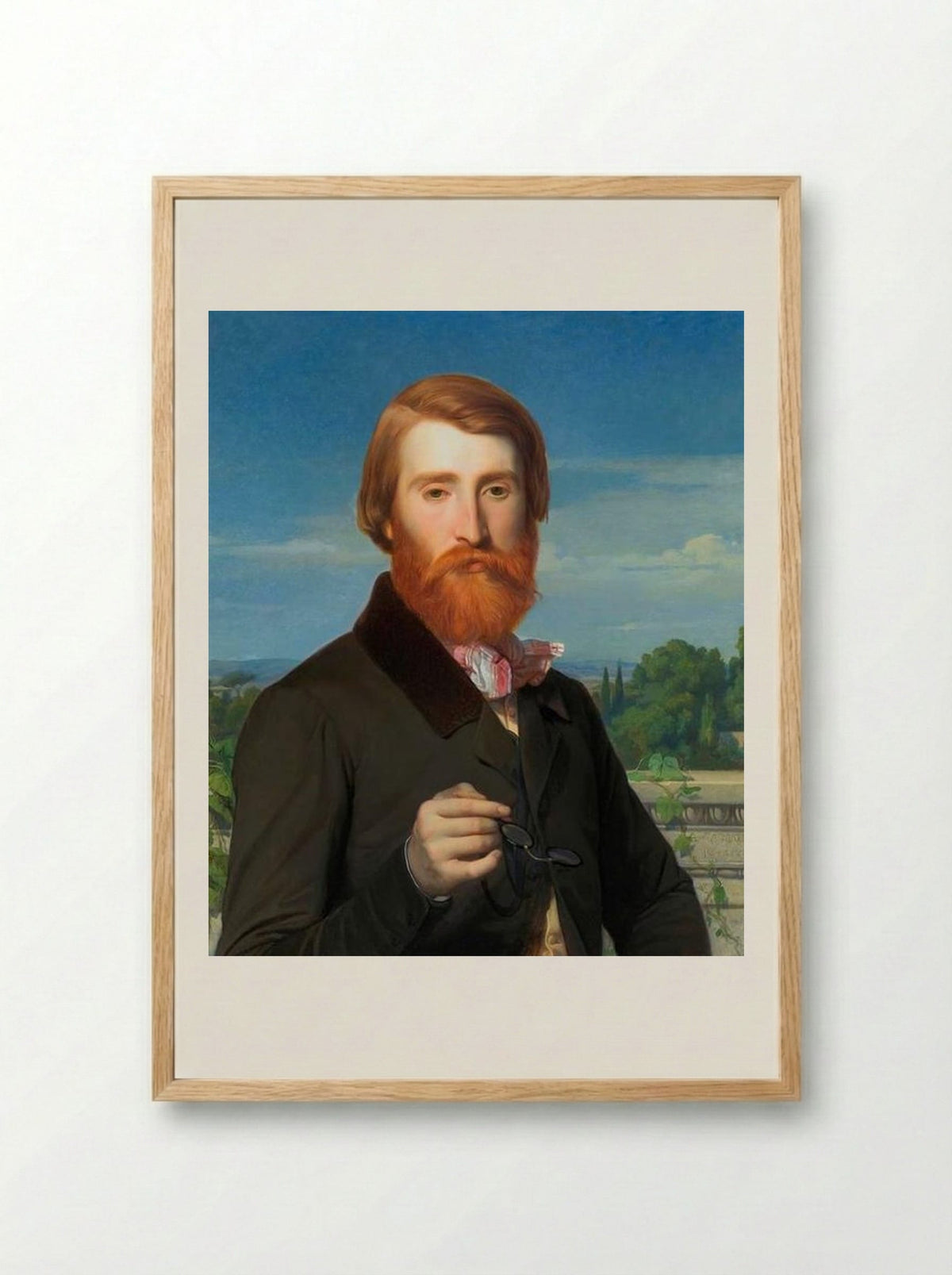 Portrait of Alfred Bruyas - Alexandre Cabanel - Framed Print Wood