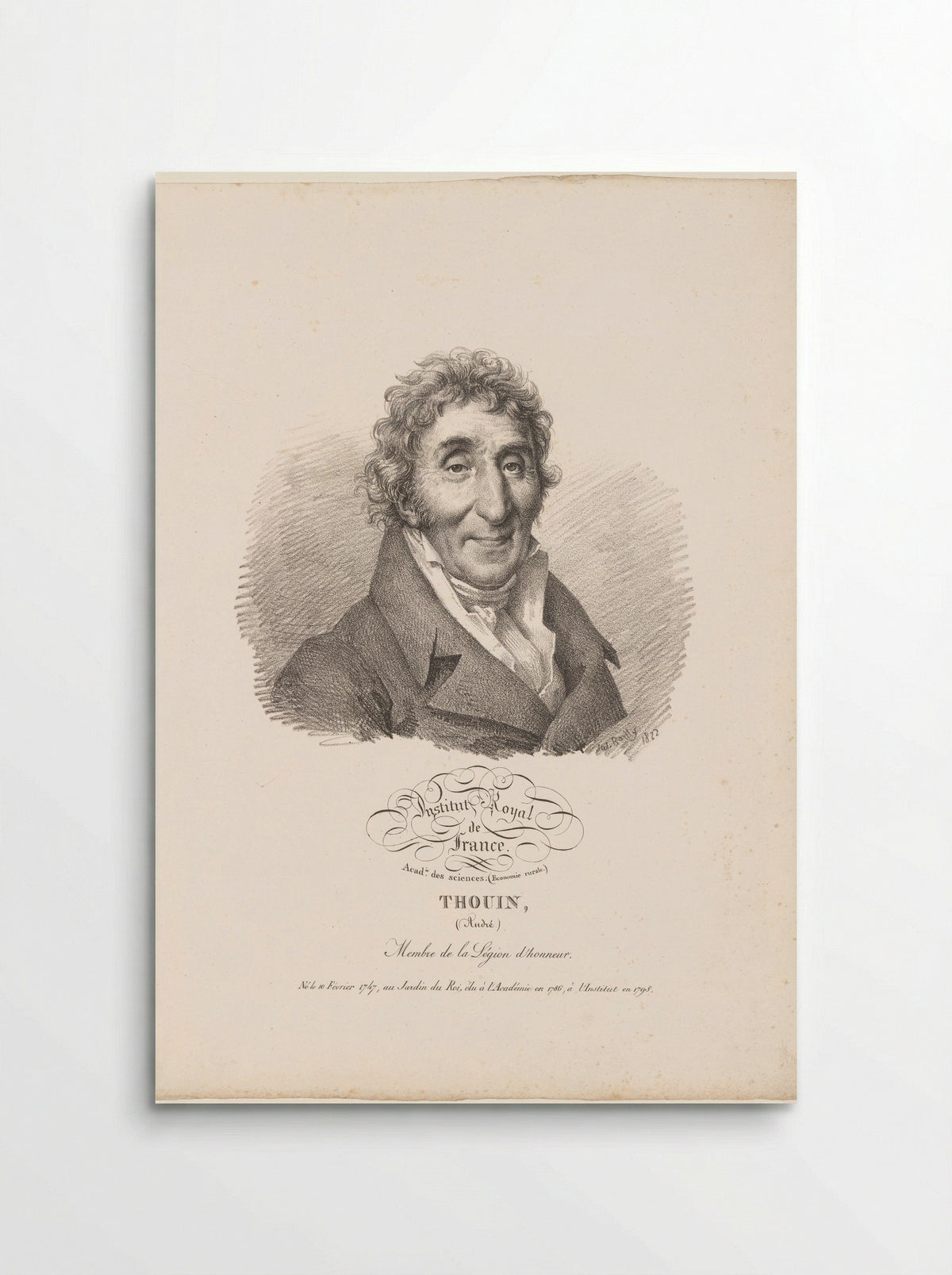 Portrait of André Thouin - Antoine François Piéri-Bénard - Poster