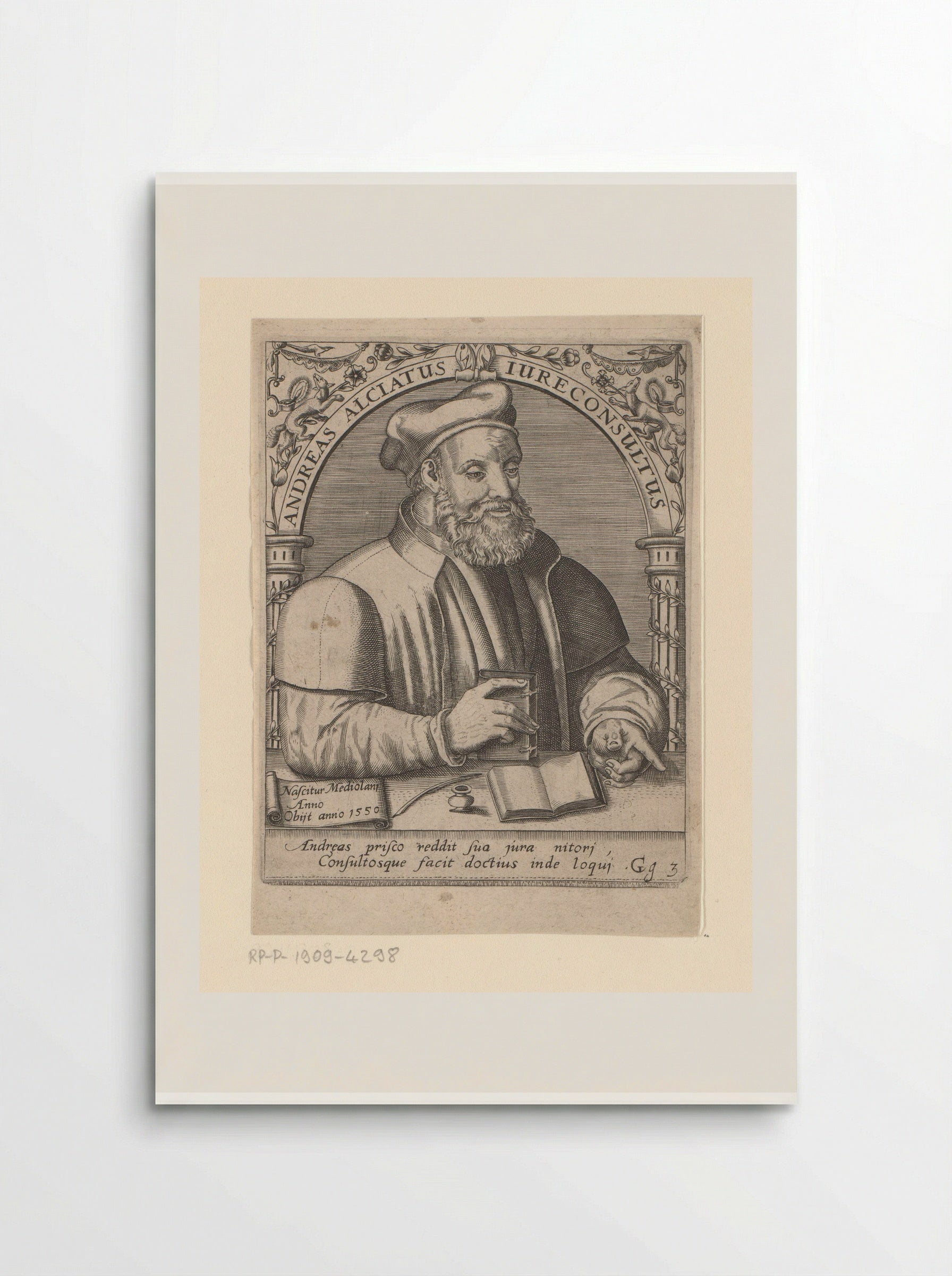 Portrait of Andrea Alciati - Johann Theodor de Bry - Poster