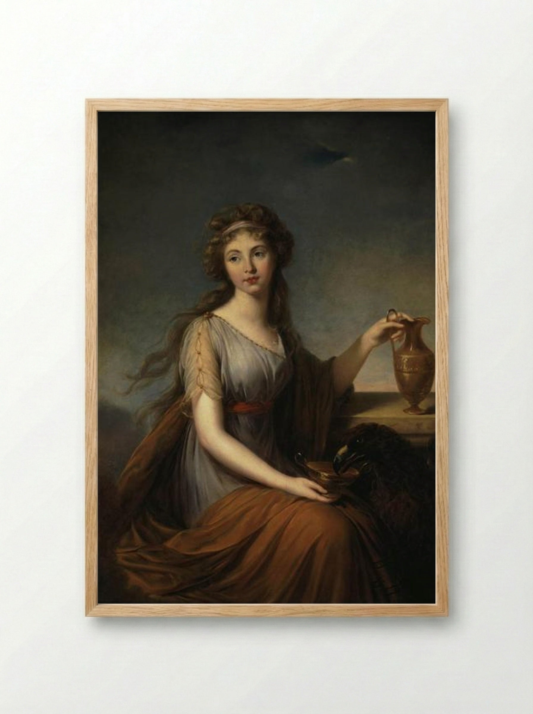 Portrait of Anna Pitt as Hebe - Louise Elisabeth Vigée Le Brun - Framed Print Wood