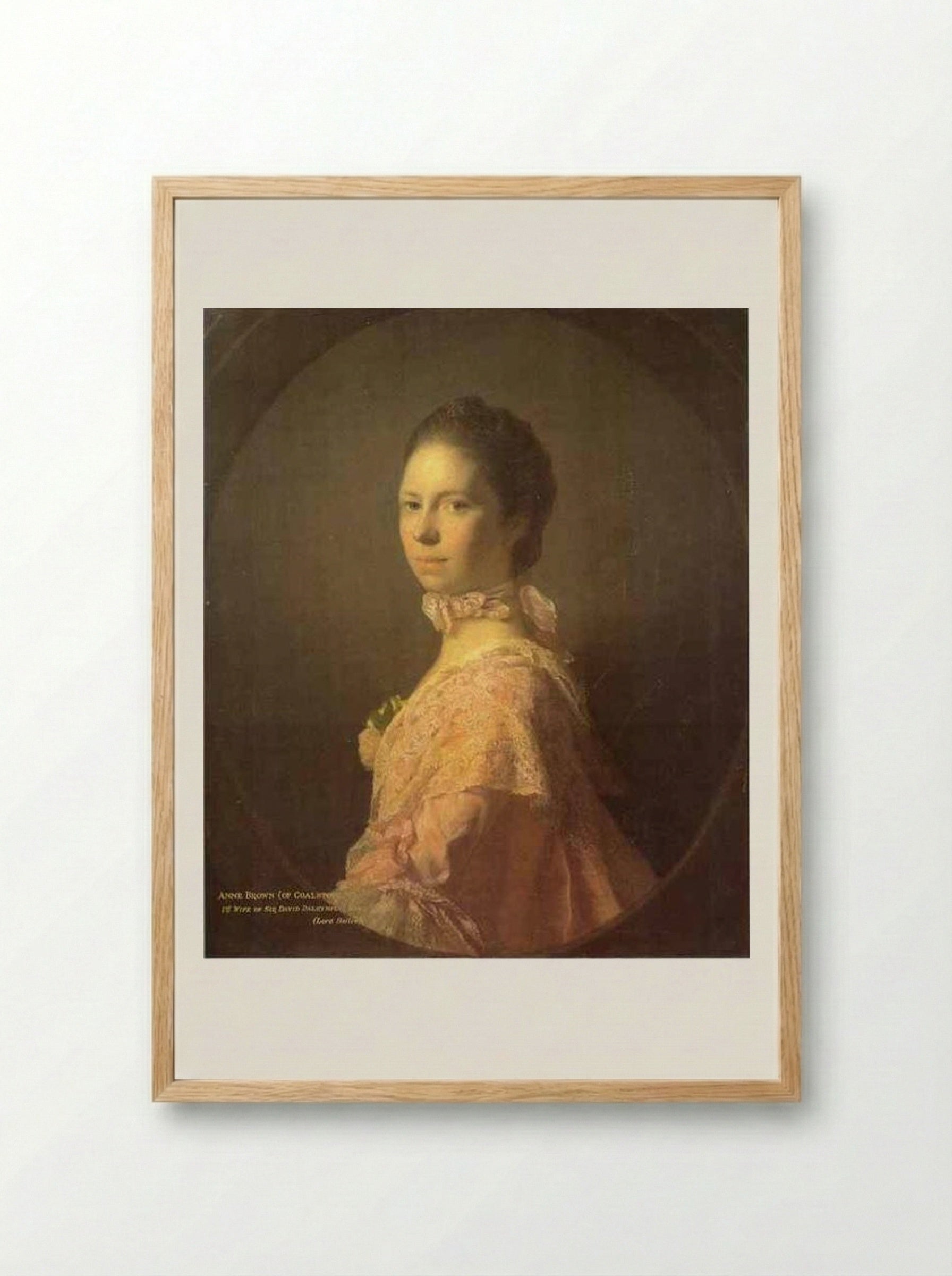 Portrait of Anne Brown - Allan Ramsay - Framed Print Wood