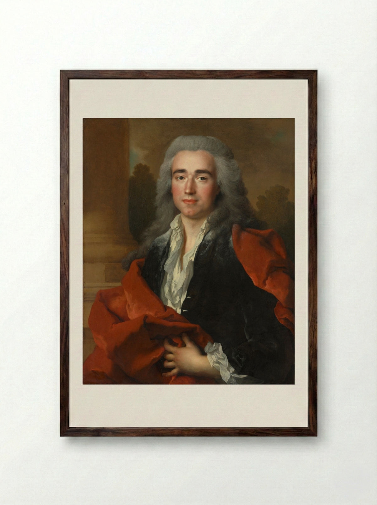 Portrait of Anne Louis Goislard de Montsabert - Nicolas de Largillière - Framed Print Dark Wood