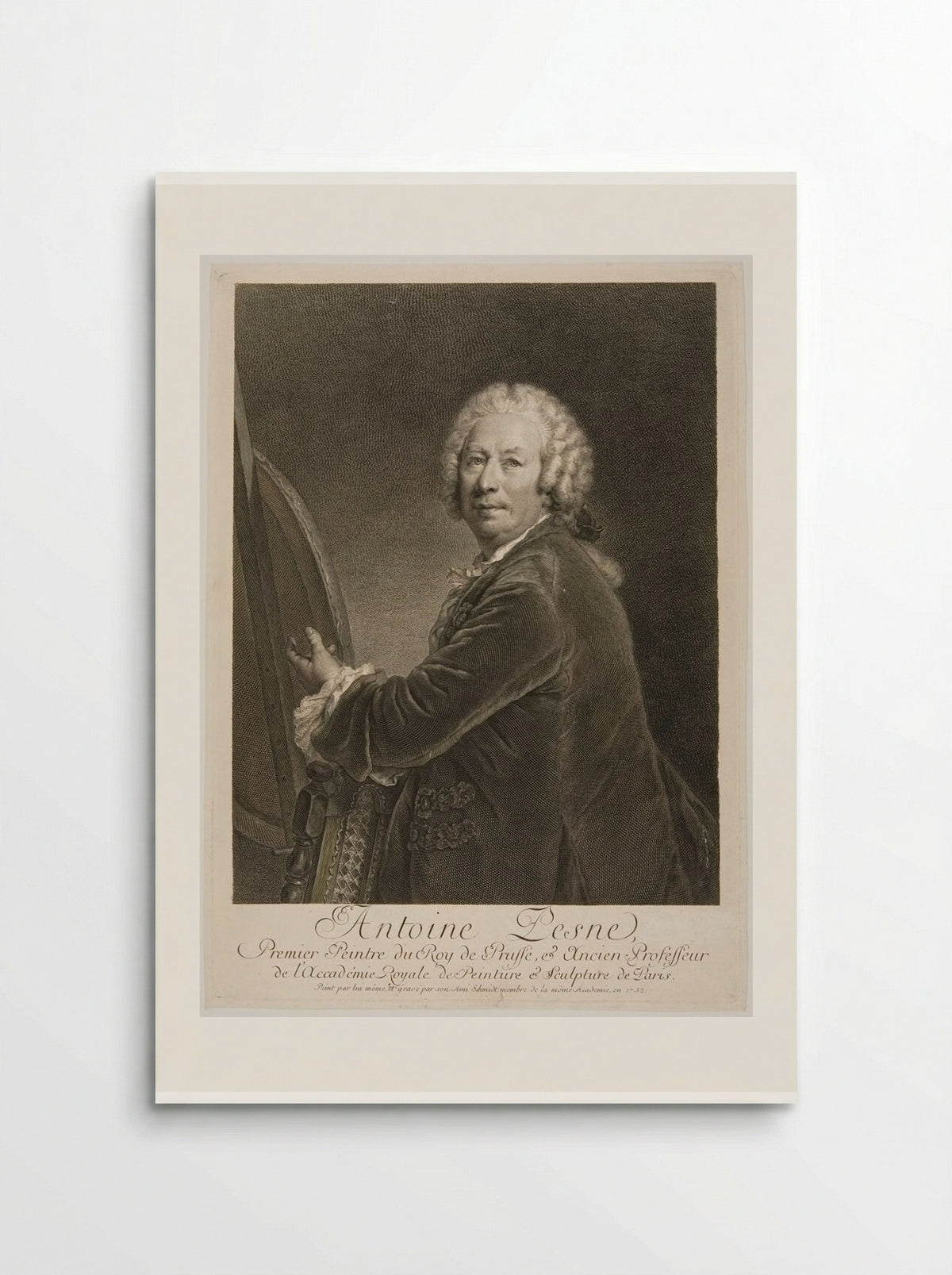 Portrait of Antoine Pesne - Georg Friedrich Schmidt - Poster
