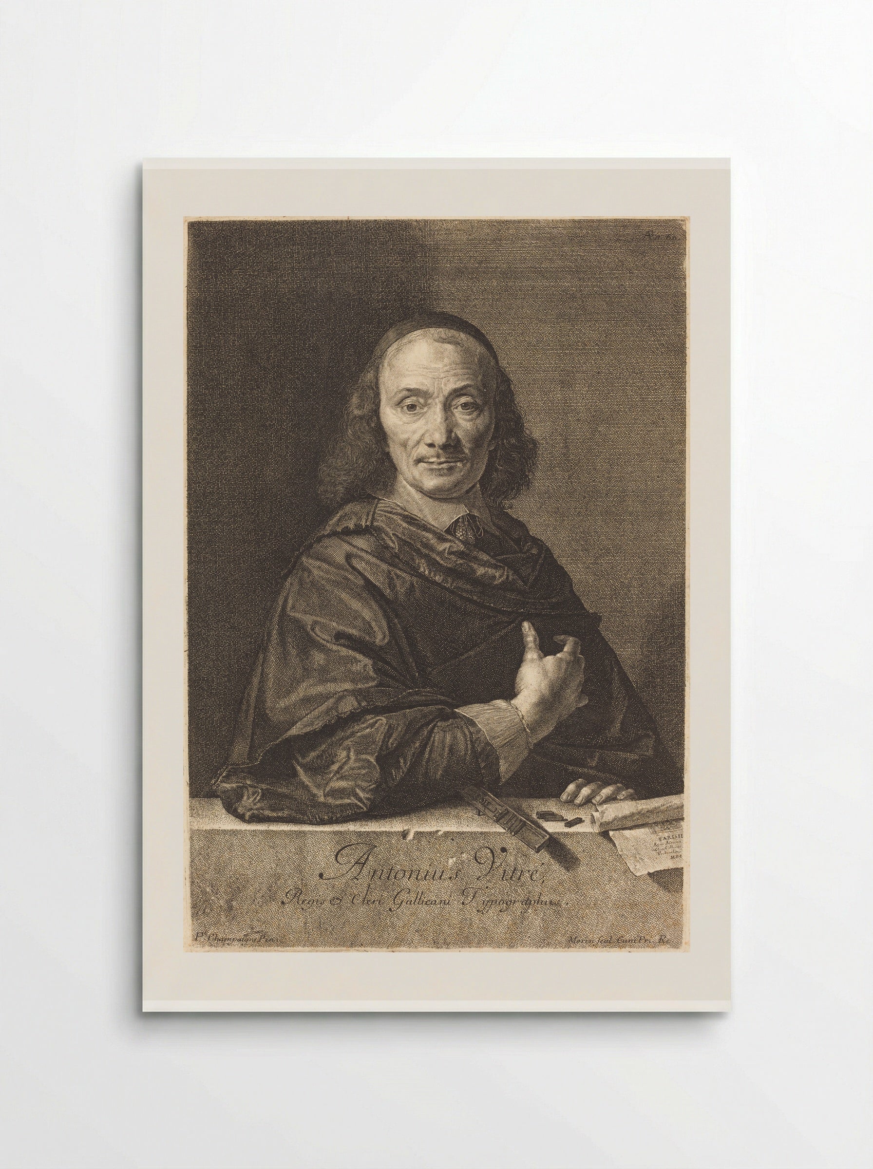 Portrait of Antoine Vitré - Jean Morin - Poster