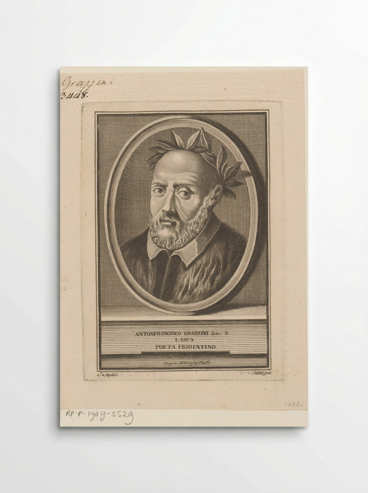 Portrait of Anton Francesco Grazzini - Angelo Campanella - Poster