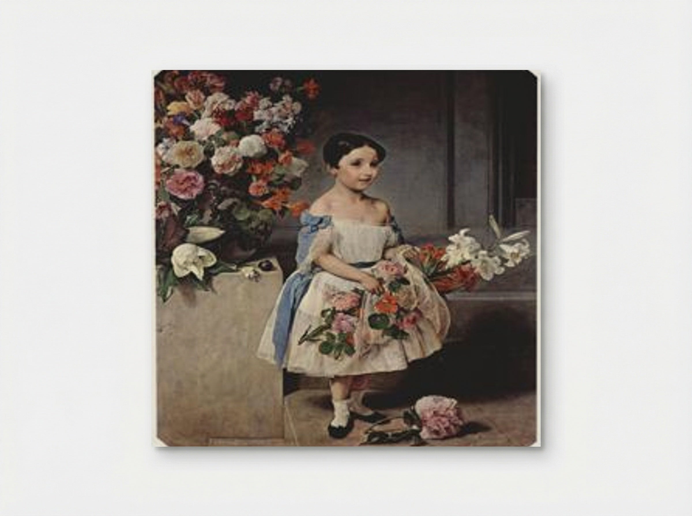 Portrait of Antoniet Negroni Prati Morosini as a Child - Francesco Hayez - Poster