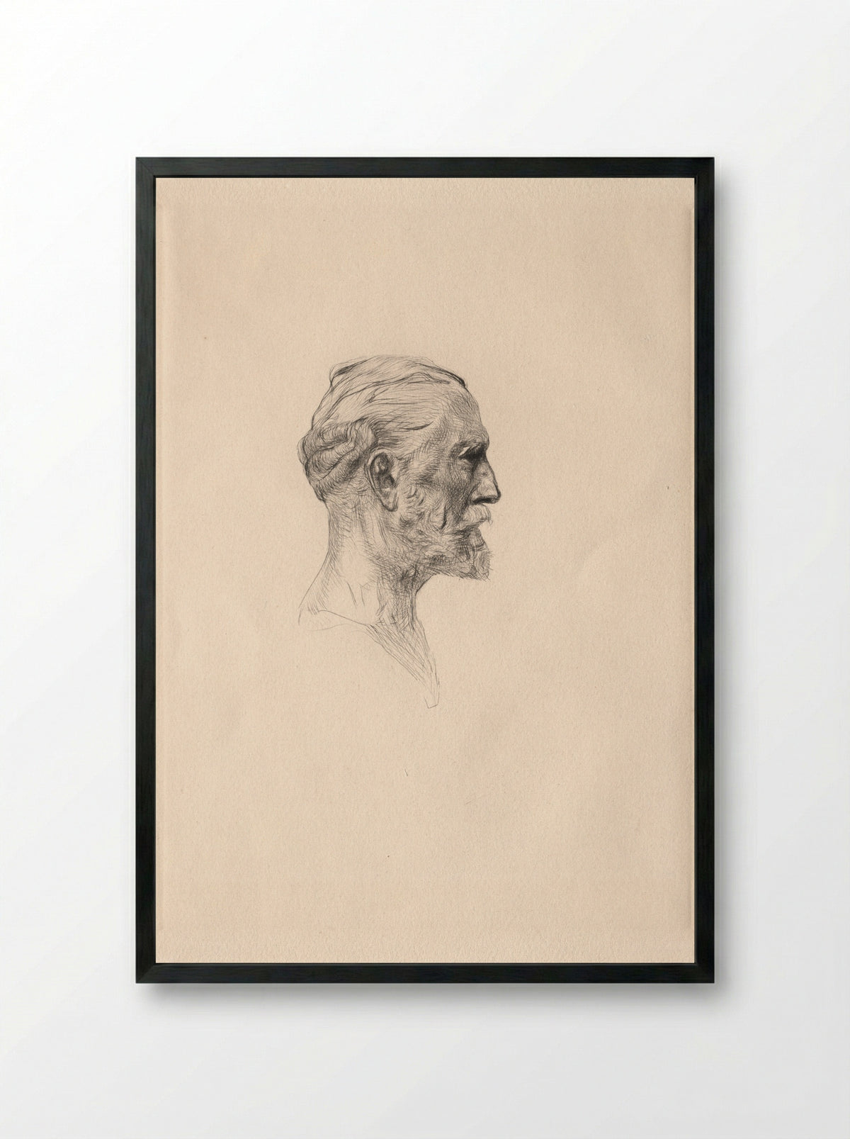 Portrait of Antonin Proust - Auguste Rodin - Framed Print Black