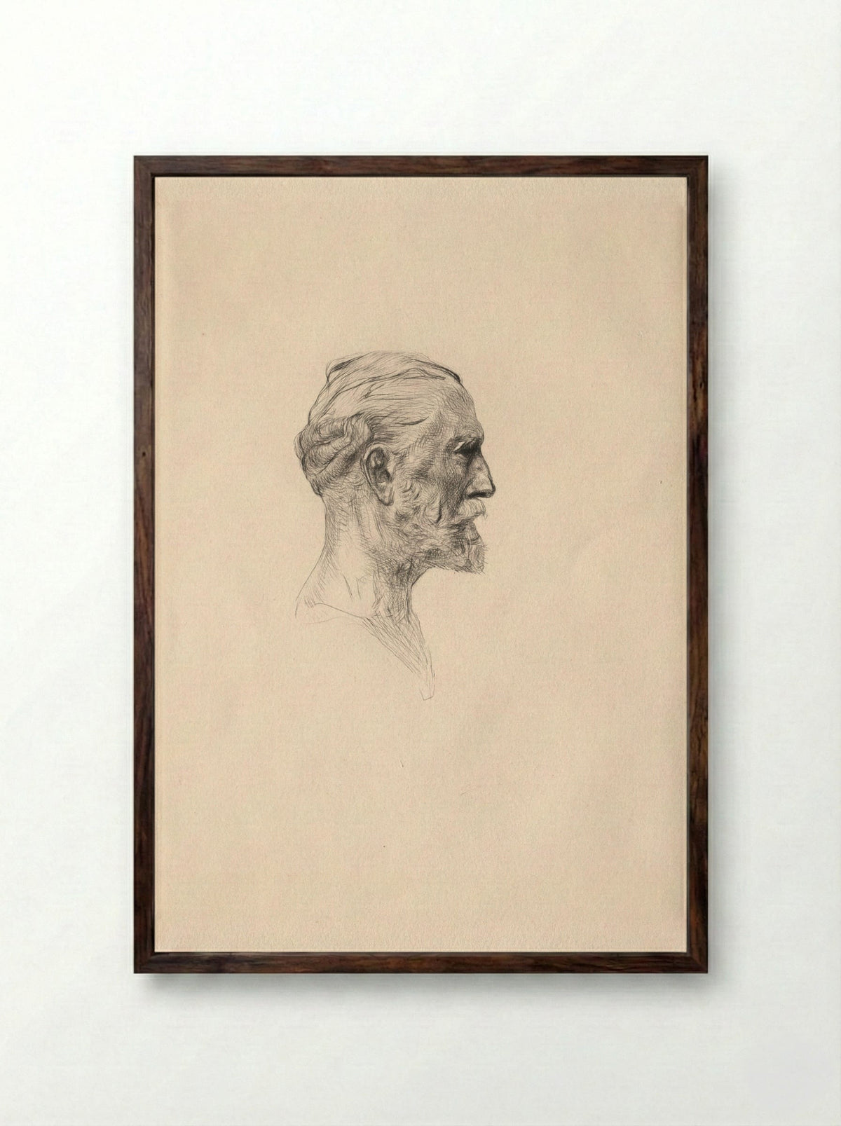 Portrait of Antonin Proust - Auguste Rodin - Framed Print Dark Wood