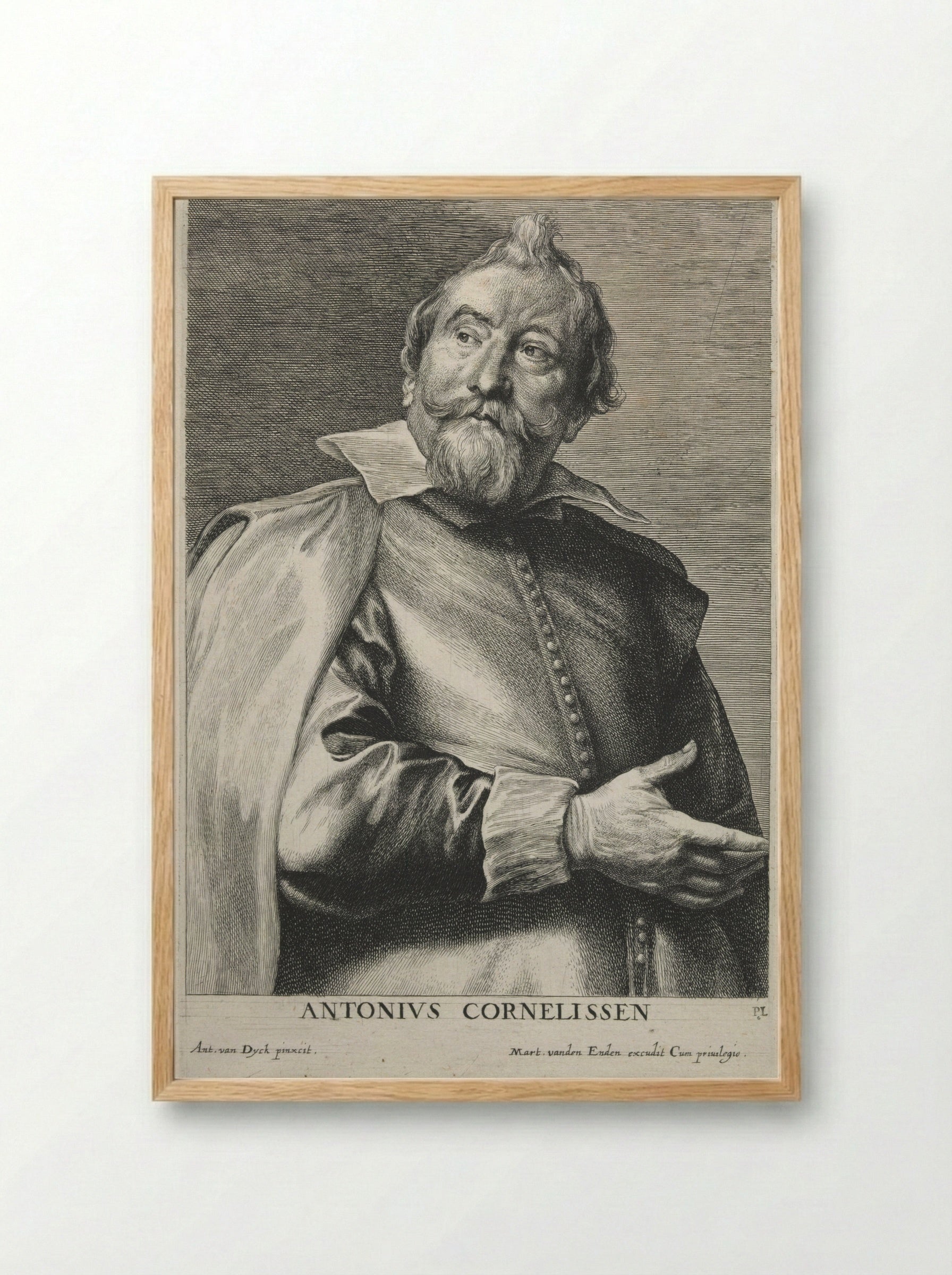 Portrait of Antoon Cornelissen - Anthony van Dyck - Framed Print Wood