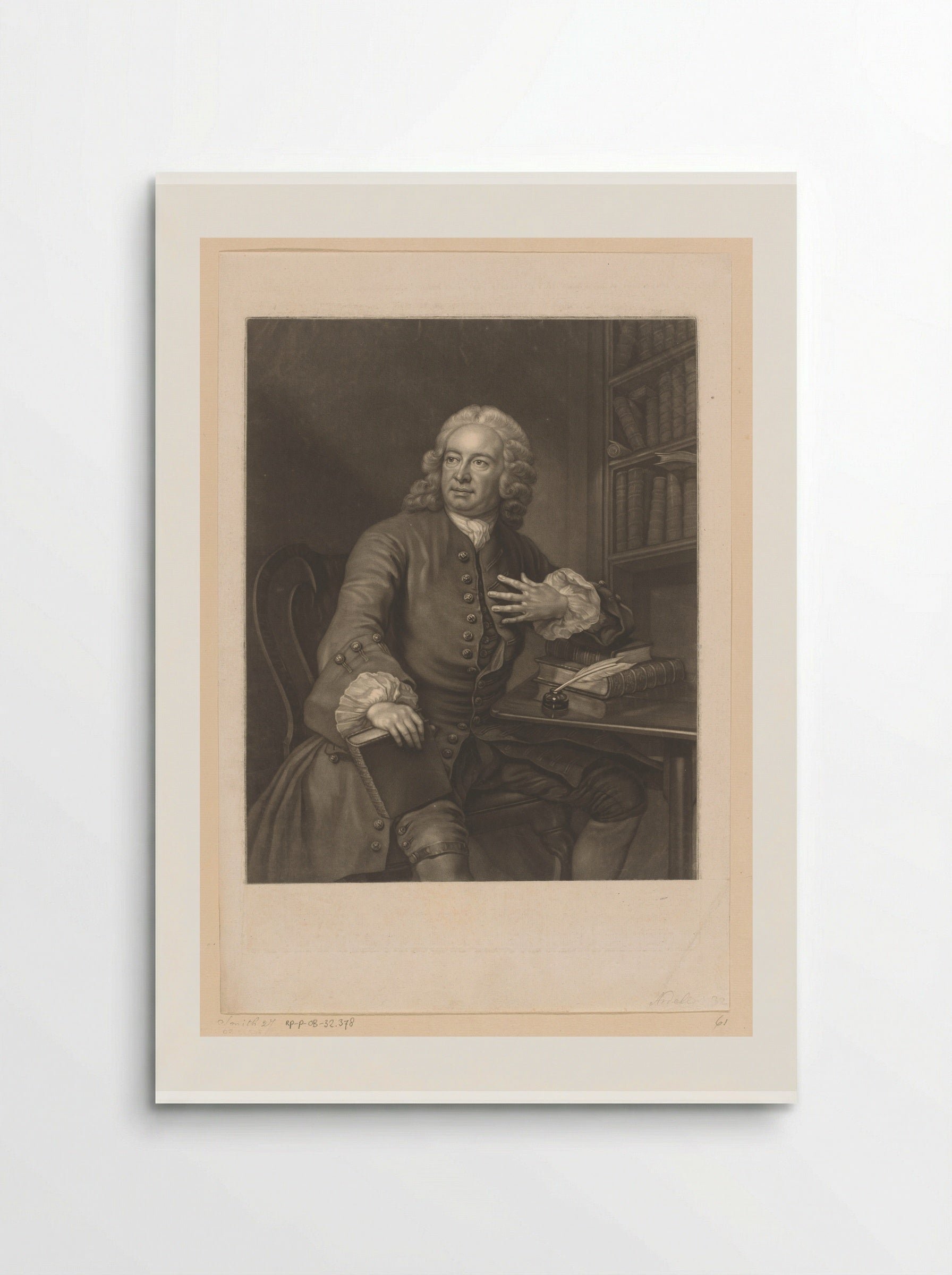 Portrait of Archibald Bower - James McArdell - Poster