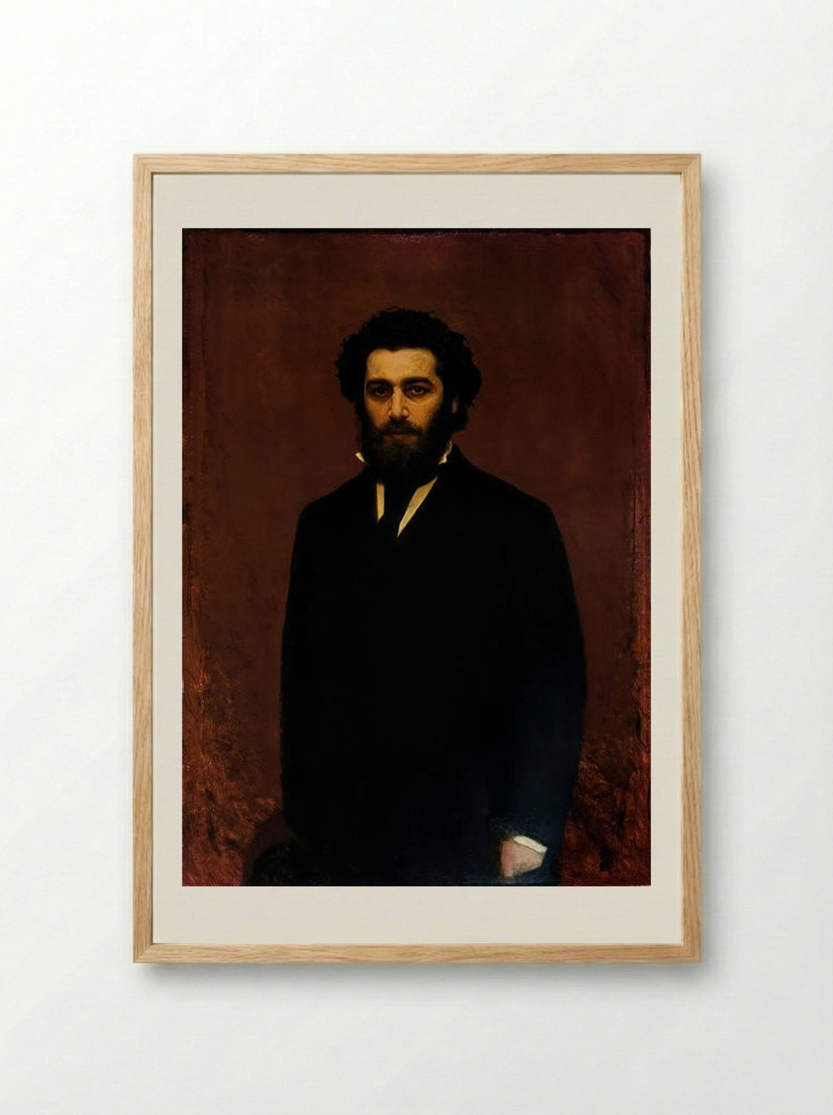 Portrait of Arkhip Kuindzhi - Ivan Kramskoy - Framed Print Wood