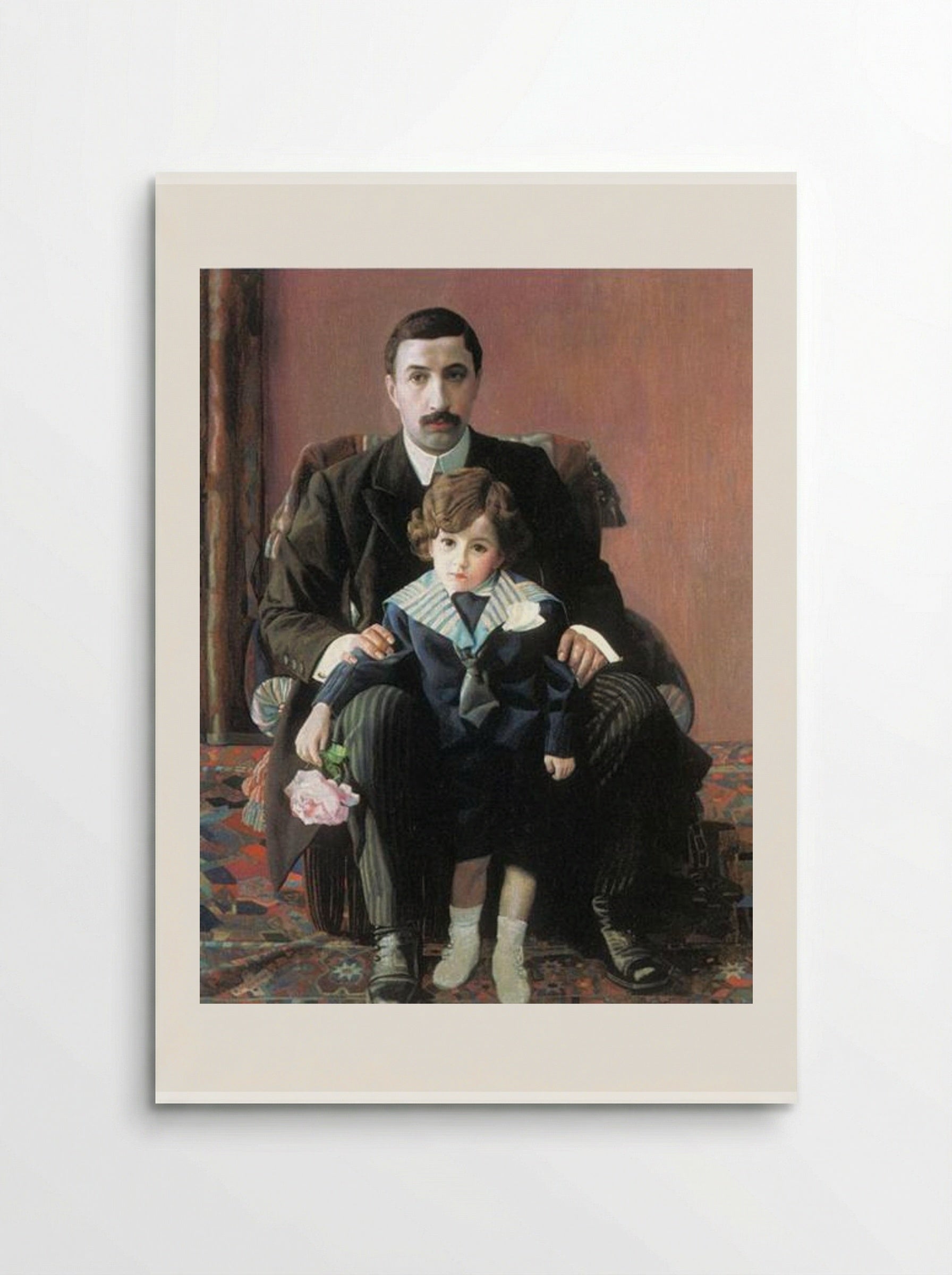 Portrait of Arman Frantsevich Aziber and his son - Pavel Filonov - Poster