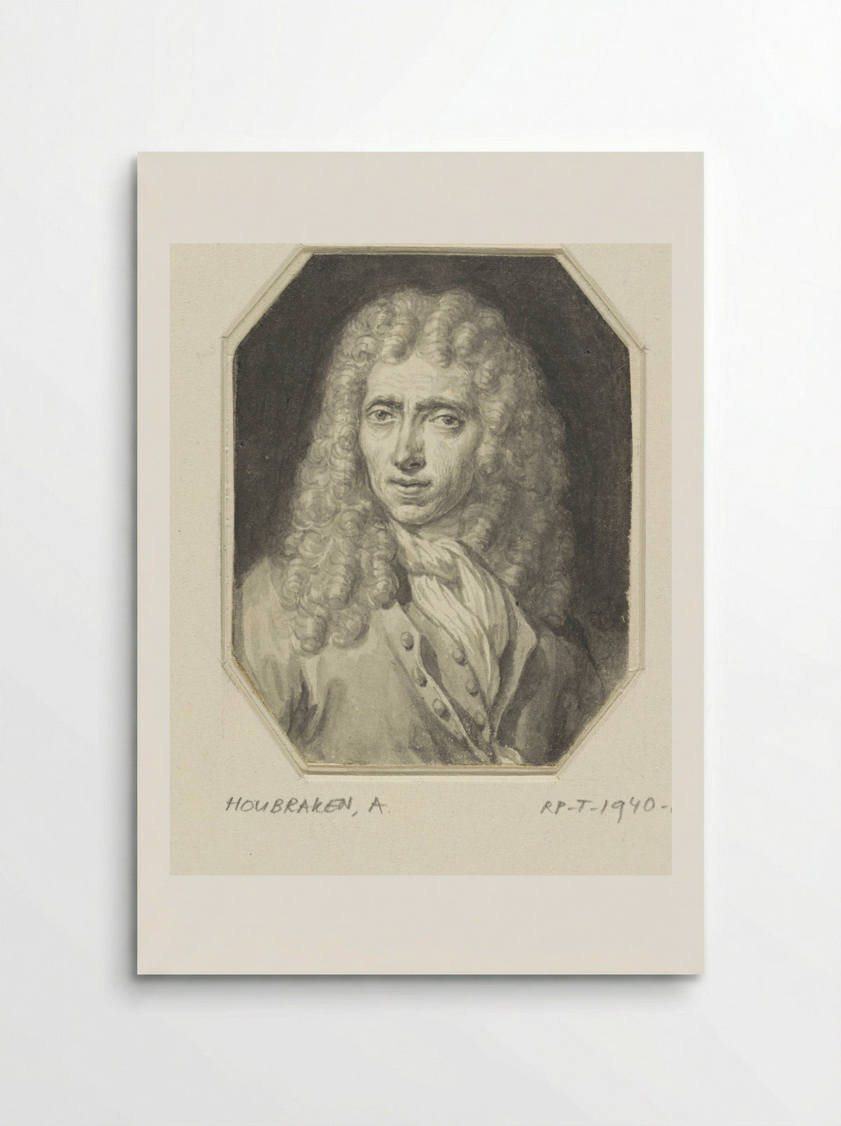 Portrait of Arnold Houbraken - Johannes Voorhout (I) - Poster
