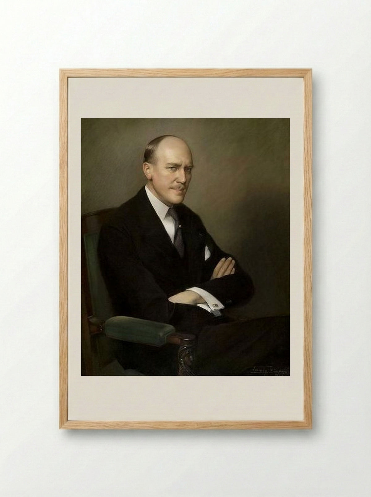 Portrait of Arthur Martin - Firmin Baes - Framed Print Wood