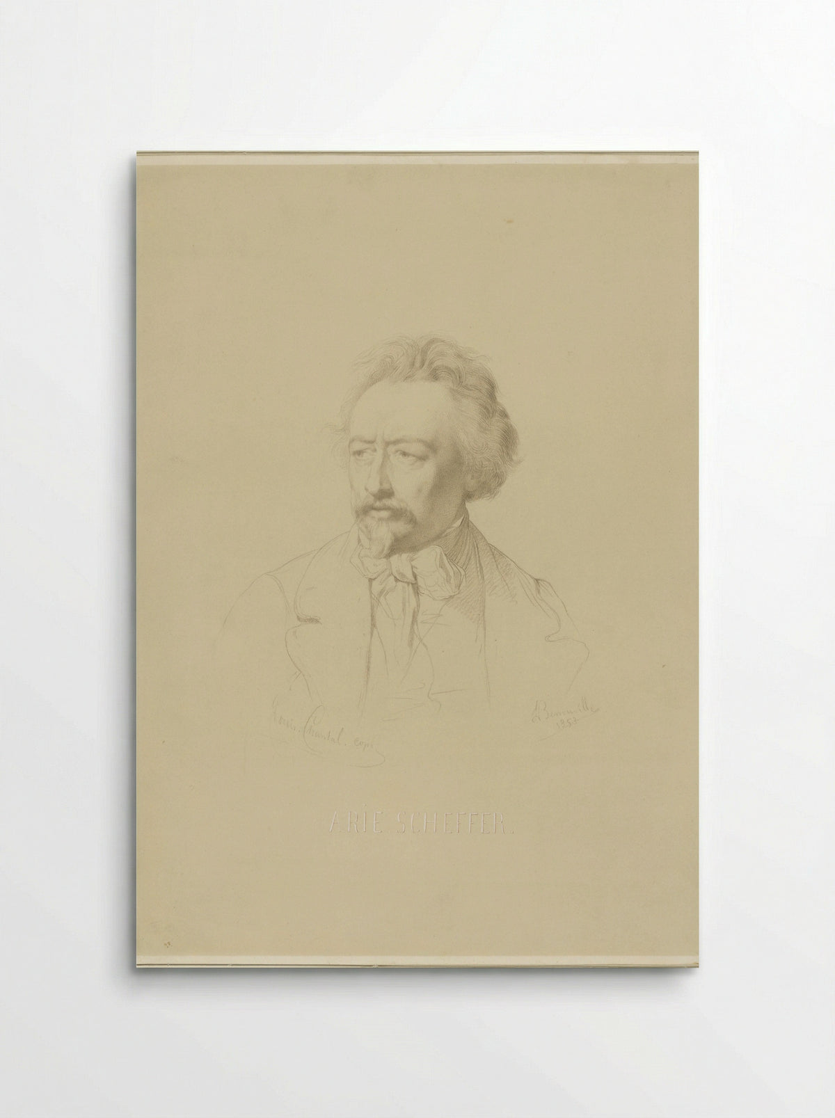 Portrait of Ary Scheffer - Louis Chantal - Poster