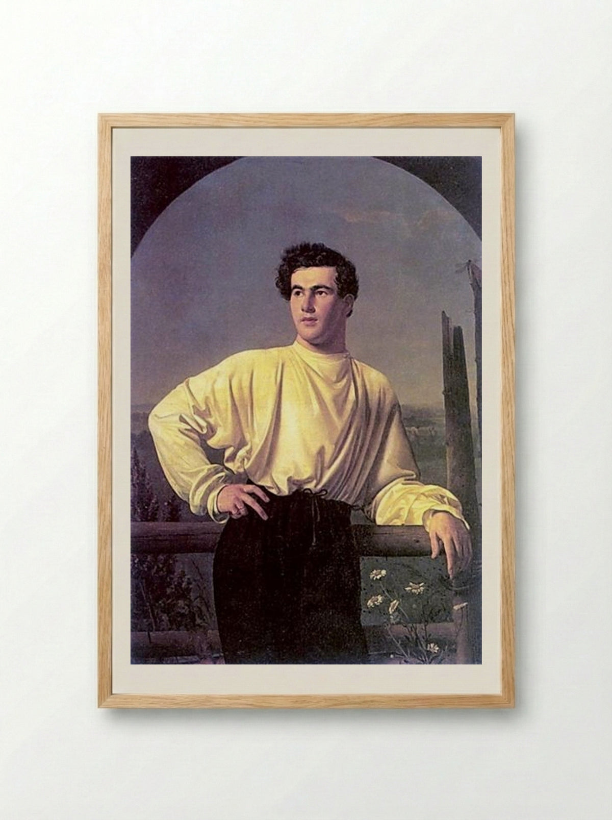 Portrait of Athanasius Shishmarev - Orest Kiprensky - Framed Print Wood