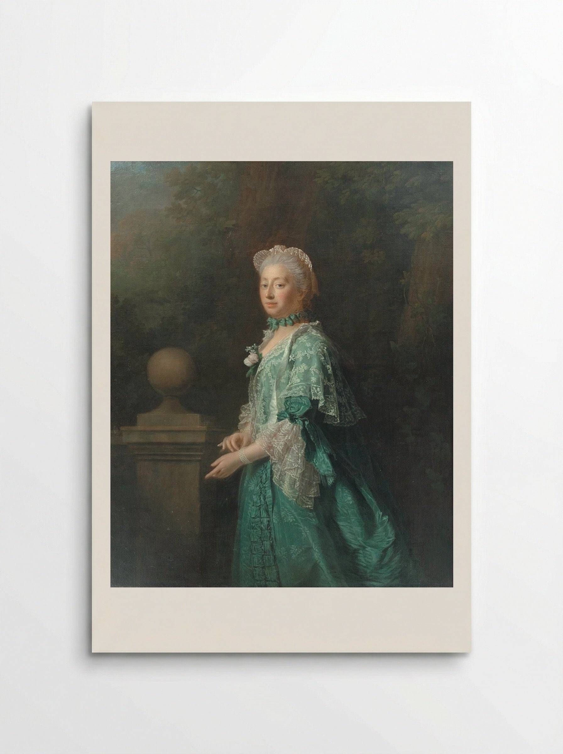 Portrait of Augusta of Saxe-Gotha, Princess of Wales - Allan Ramsay - Poster