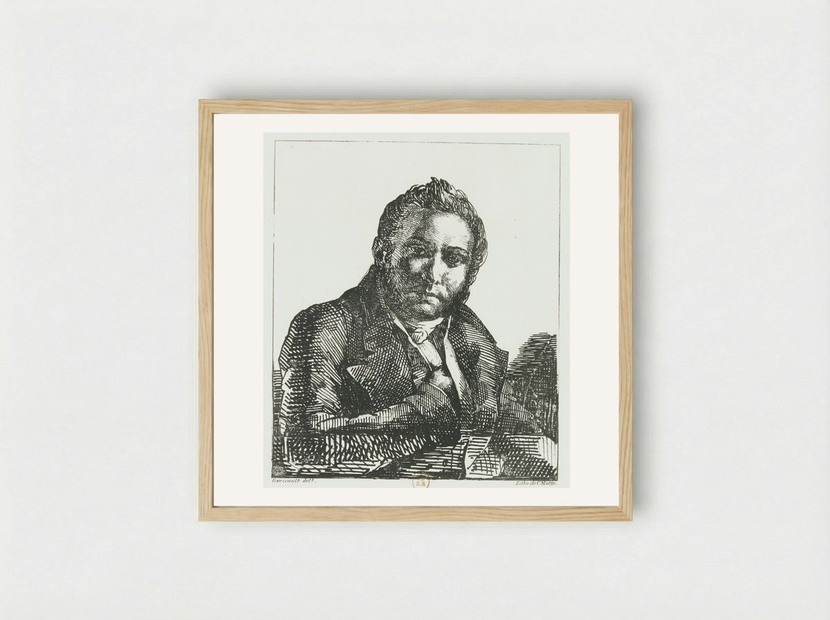Portrait of Auguste Brunet - Théodore Géricault - Framed Print Wood