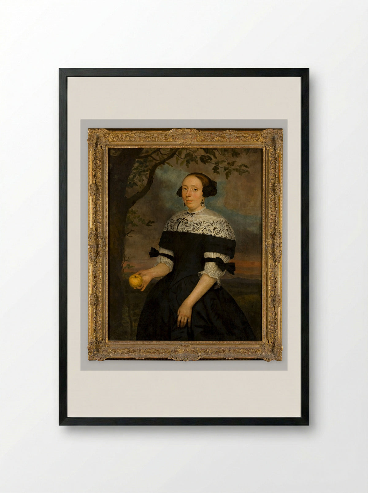 Portrait of Barend Hakvoort - Hendrick ten Oever - Framed Print Black