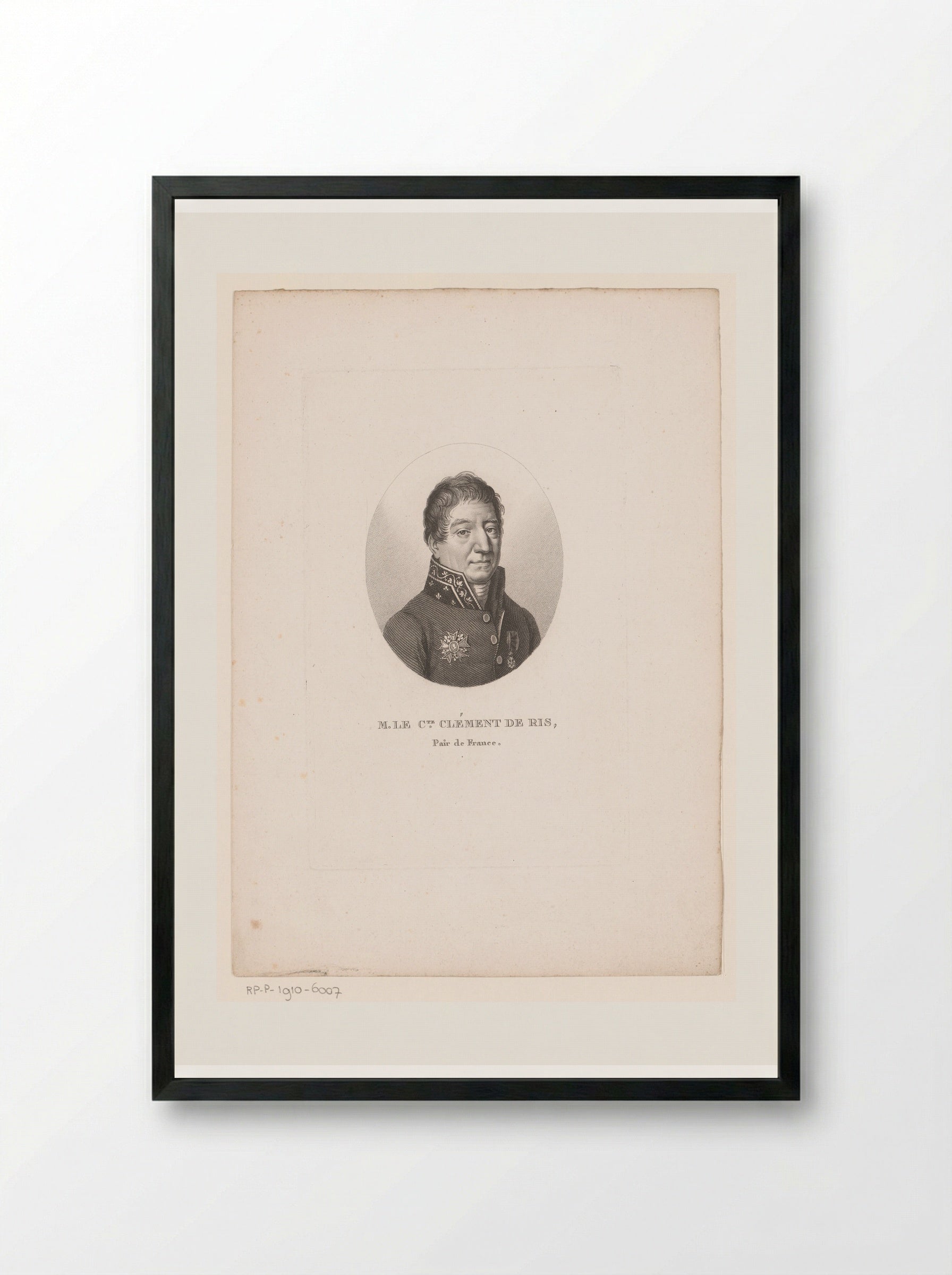 Portrait of Baron Clément de Ris - Ambroise Tardieu - Framed Print Black