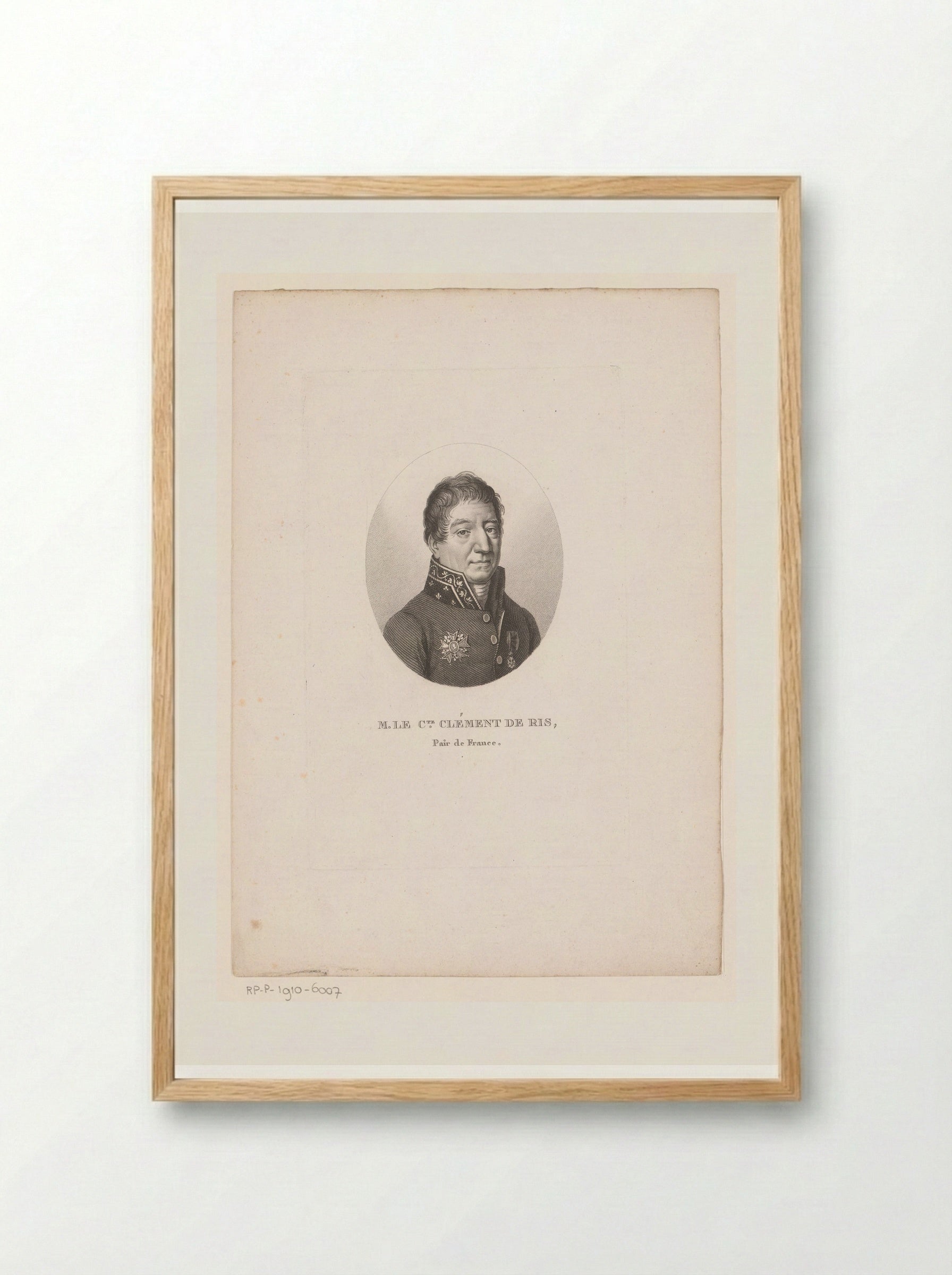 Portrait of Baron Clément de Ris - Ambroise Tardieu - Framed Print Wood