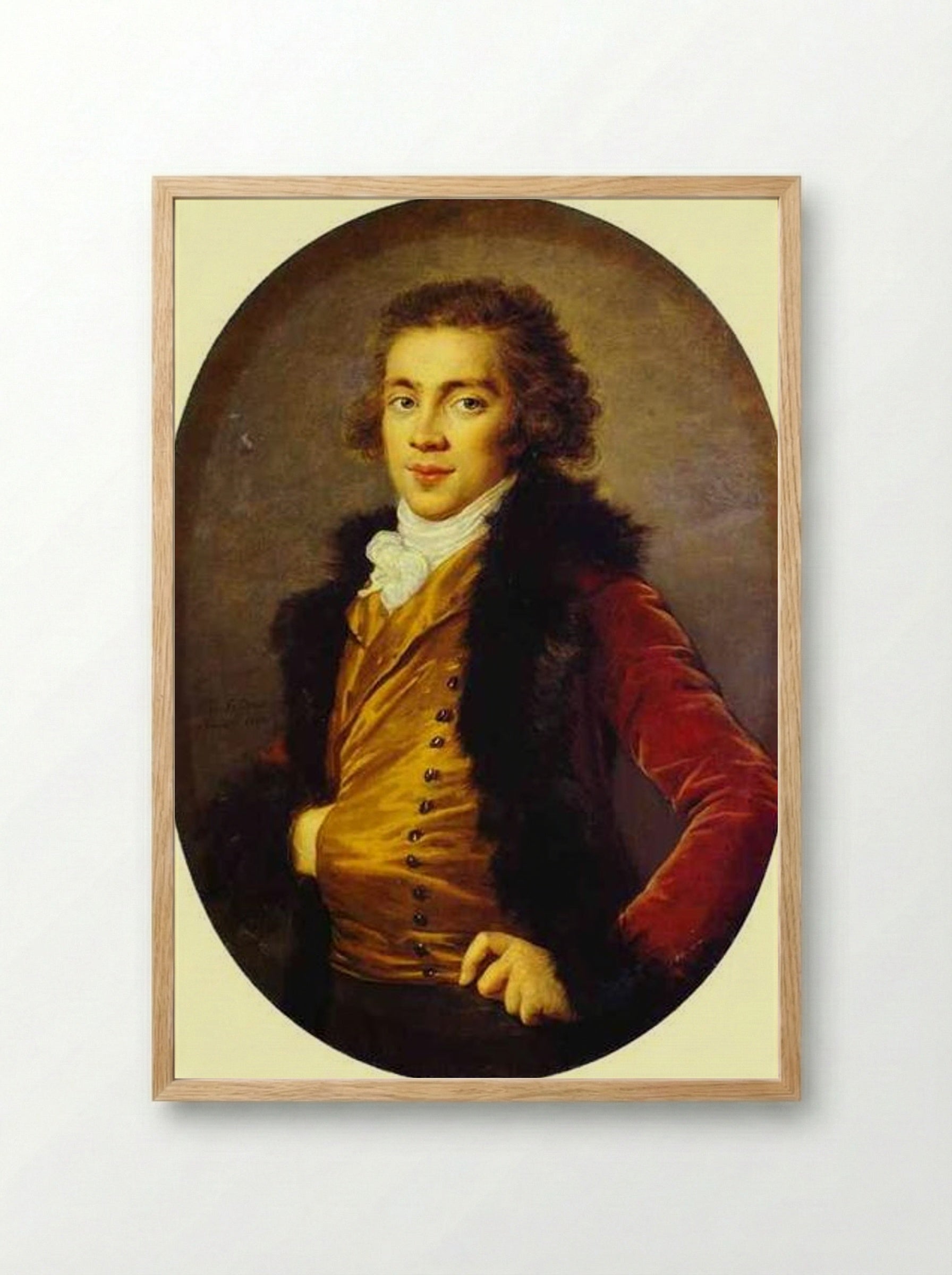 Portrait of Baron Grigory Alexandrovich Stroganoff - Louise Elisabeth Vigée Le Brun - Framed Print Wood