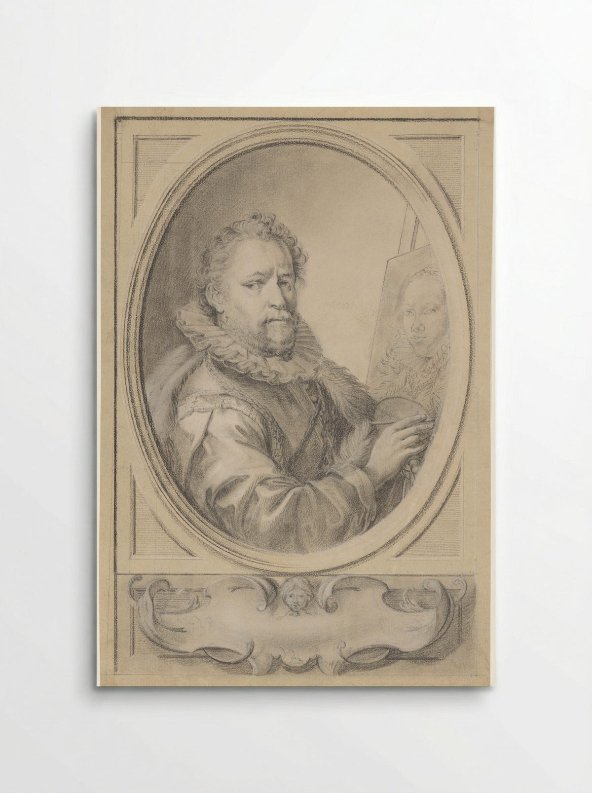 Portrait of Bartholomeus Spranger Painting His Wife - Gaspare Redi - Poster