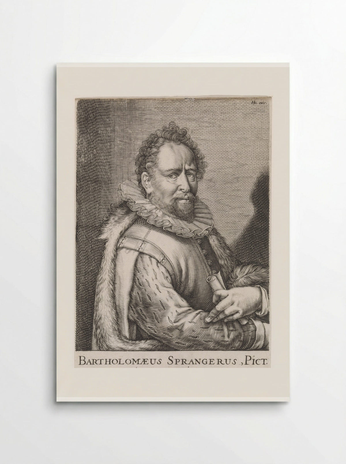 Portrait of Bartholomeus Spranger - Hendrick Hondius (I) - Poster
