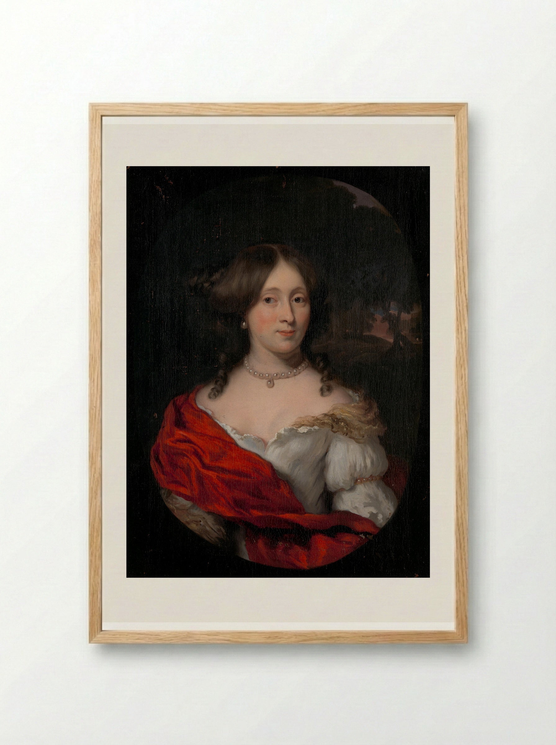 Portrait of Belichje Hulft - Nicolaes Maes - Framed Print Wood