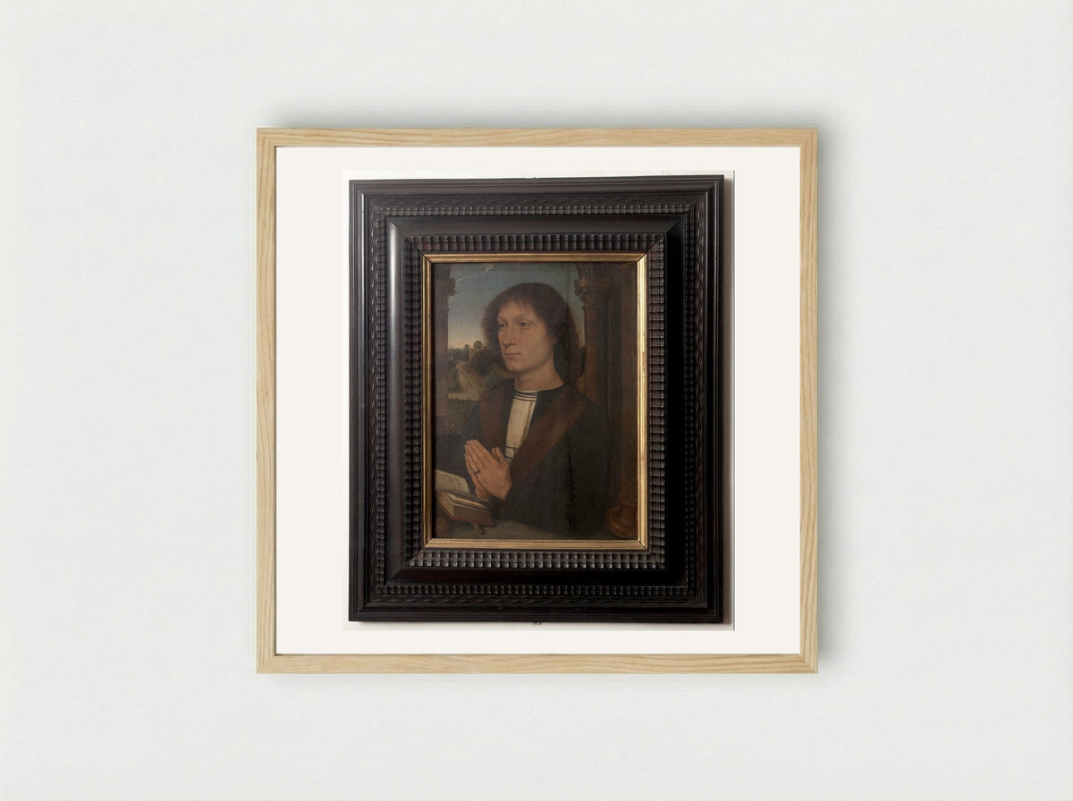 Portrait of Benedetto di Tommaso Portinari - Hans Memling - Framed Print Wood